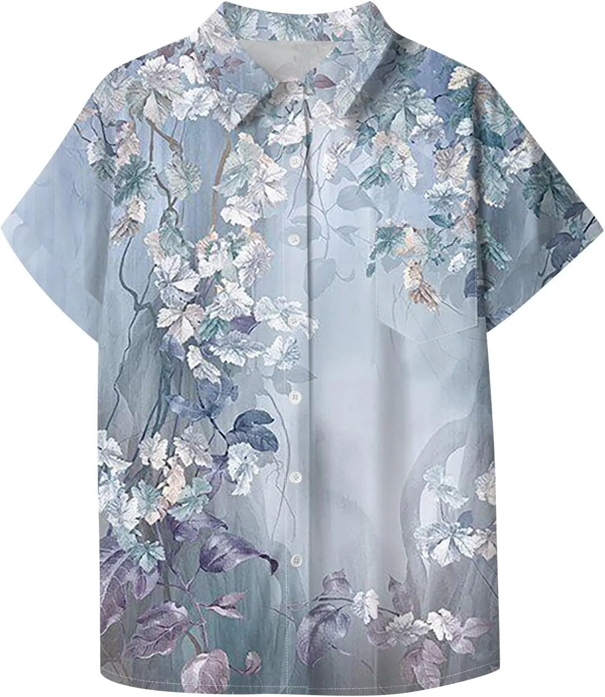 Women's Linen Blouse Printed Fashion Casual Shirt Long Sleeve Top Rich Aesthetic Clothes Women's Blouses Cotton