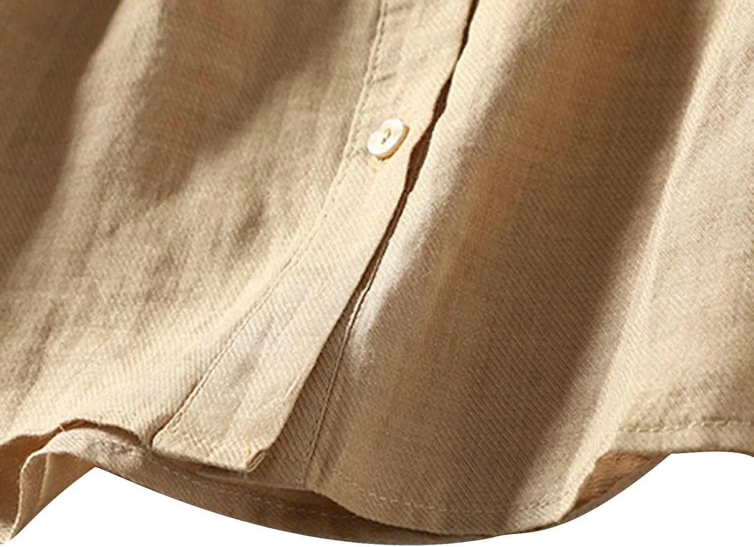 Women's Linen Shirts Cotton Trendy Casual Solid Crewneck 3/4 Sleeve Blouses Button Loose Summer Beach T Shirt 2025