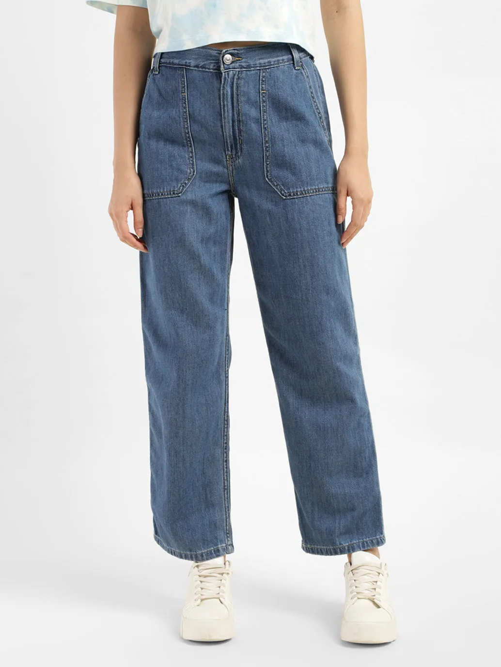 Women's Mid Rise 94 Baggy Fit Cargo Jeans