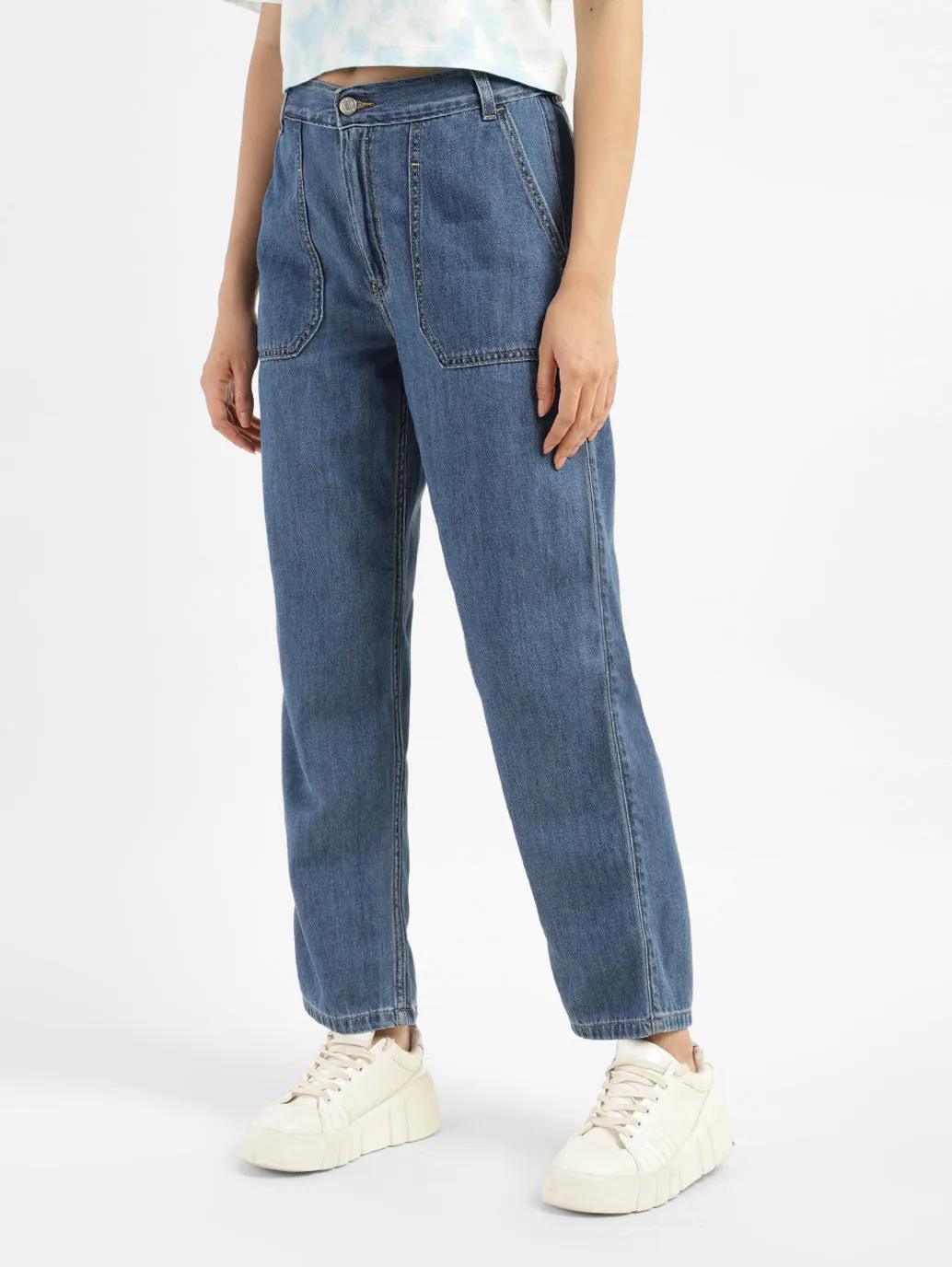 Women's Mid Rise 94 Baggy Fit Cargo Jeans