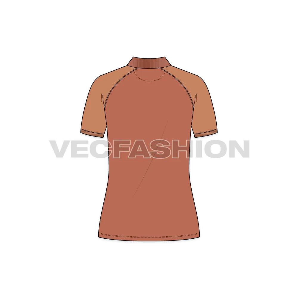 Women's Polo Shirt with Raglan Sleeve