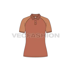 Women's Polo Shirt with Raglan Sleeve