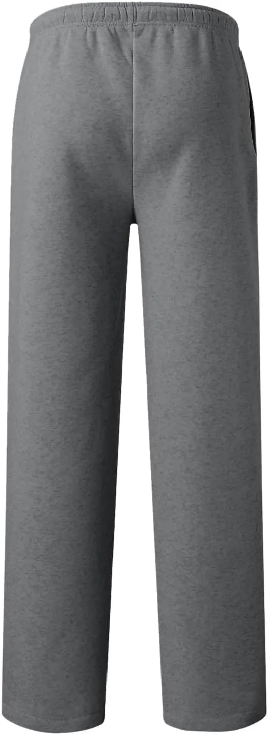 Womens Straight Leg Sweatpants Winter Warm Fleece Lined Sweatpants Wide Leg Baggy Lounge Pants Athletic Joggers Pants