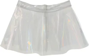 Women's Summer Cute High Waist Skirt Women's Fashion Skirts Flared Pleated Skirts Shiny See Through High Waist