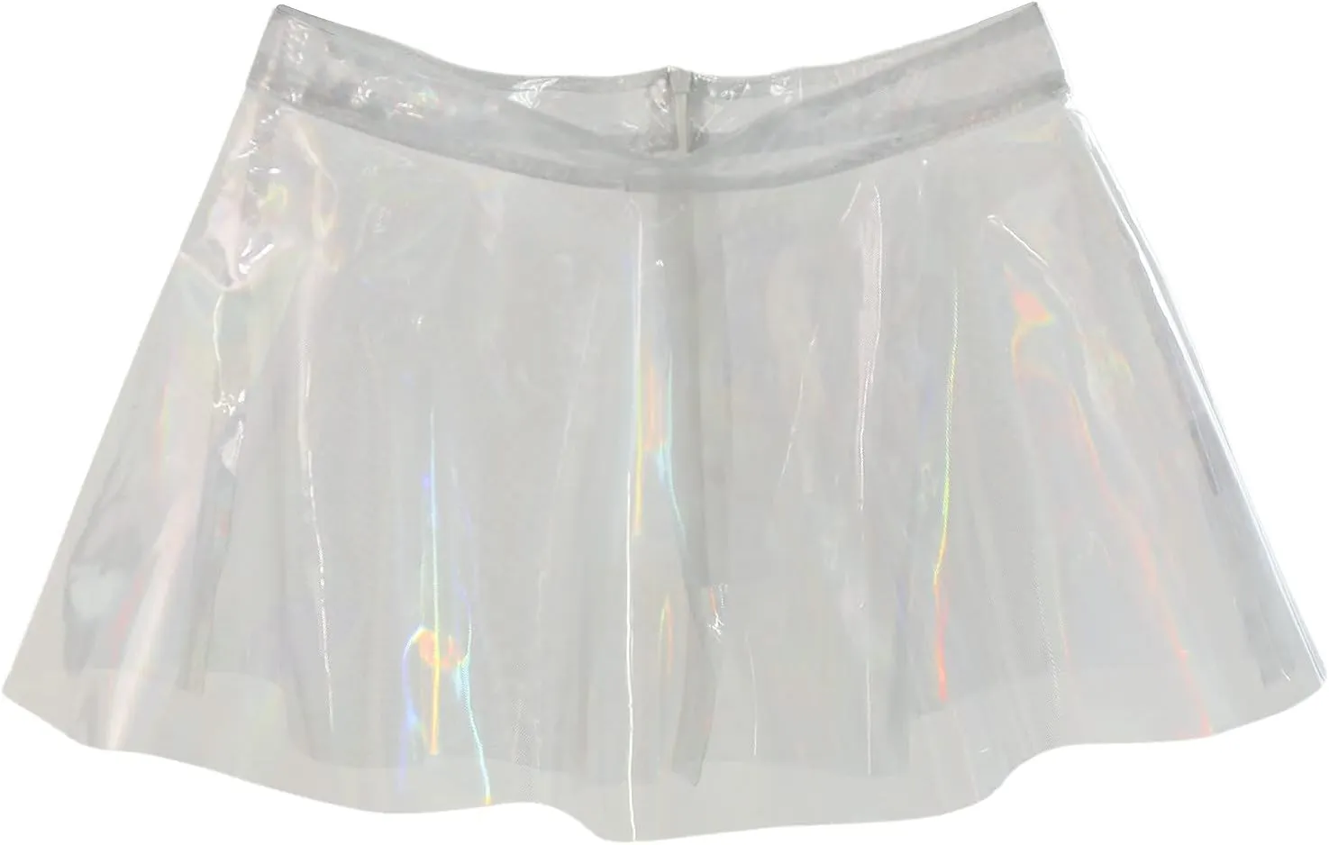 Women's Summer Cute High Waist Skirt Women's Fashion Skirts Flared Pleated Skirts Shiny See Through High Waist