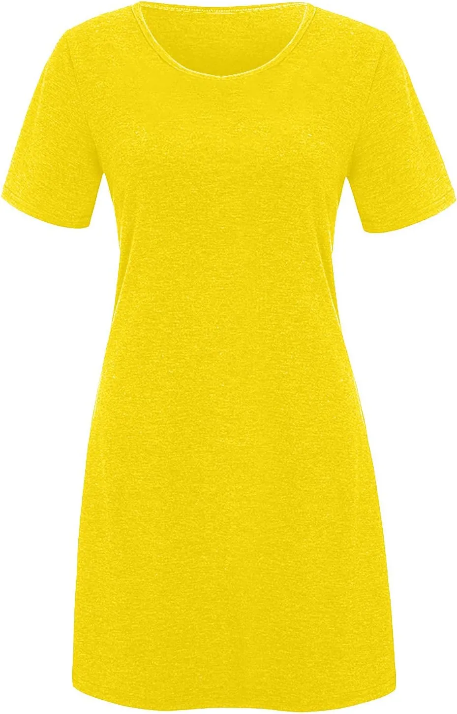 Womens Summer Dresses Solid Short Sleeve Loose Coverup Mini Shirt Dresses Pretty Garden Skirt for Women 2025 Clothes