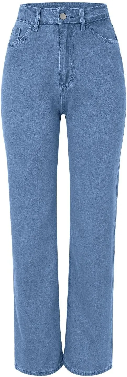 Womens Sweatpant Jeans Soft High Waisted Sweatpant That Look Like Jeans Plus Size Boyfriend Pants with Pockets