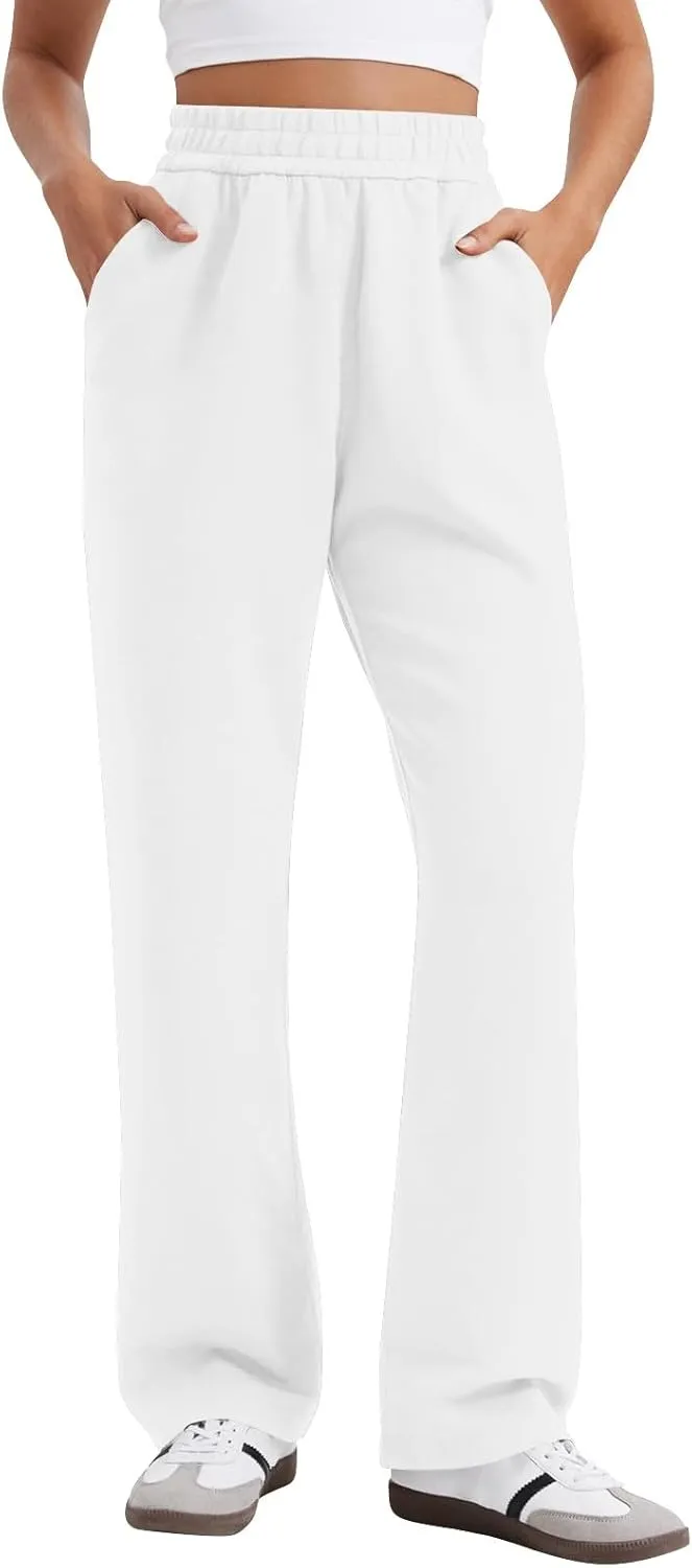 Womens Sweatpants with Pockets Soft Baggy Modal Drawstring Waist Wide Leg Pants Outdoor Workout Pants