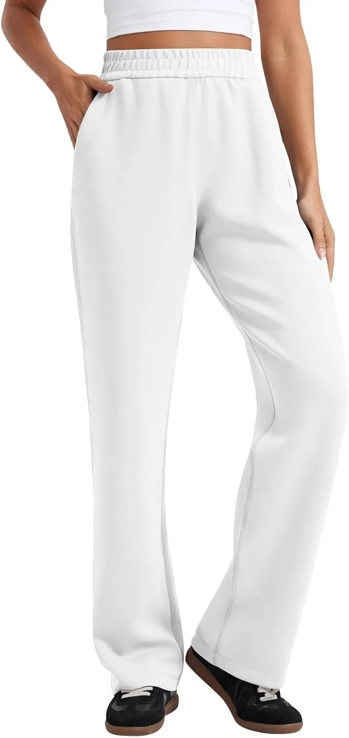 Womens Sweatpants with Pockets Soft Baggy Modal Drawstring Waist Wide Leg Pants Outdoor Workout Pants
