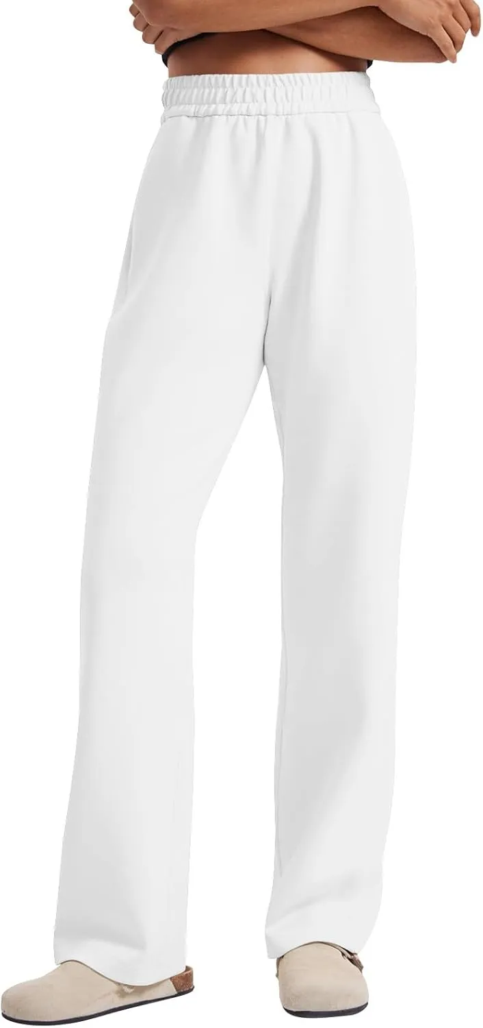 Womens Sweatpants with Pockets Soft Baggy Modal Drawstring Waist Wide Leg Pants Outdoor Workout Pants