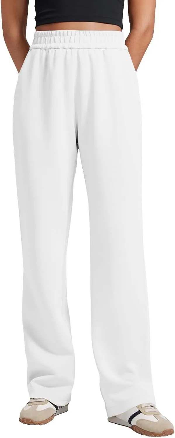 Womens Sweatpants with Pockets Soft Baggy Modal Drawstring Waist Wide Leg Pants Outdoor Workout Pants
