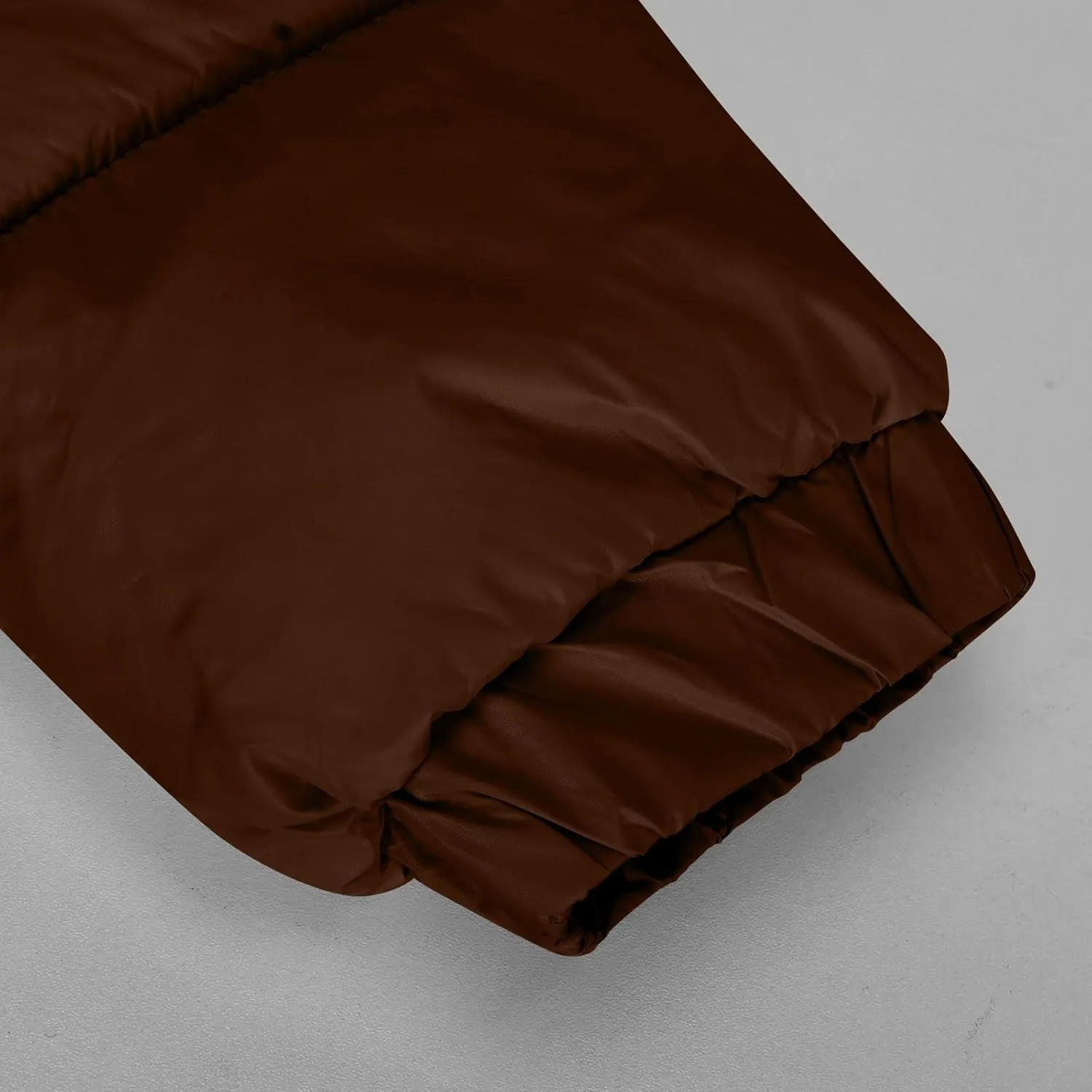 Womens Winter Long Sleeve Zip Up Puffer Jacket Stand Collar Baggy Fashion Warm Outerwear Drawstring Short Down Coats