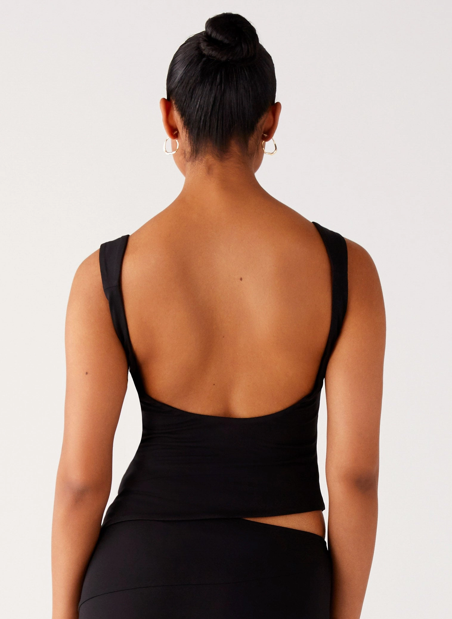 Wonderlust Cowl Top - Black Basic Long Sleeve Quick Dry Technology