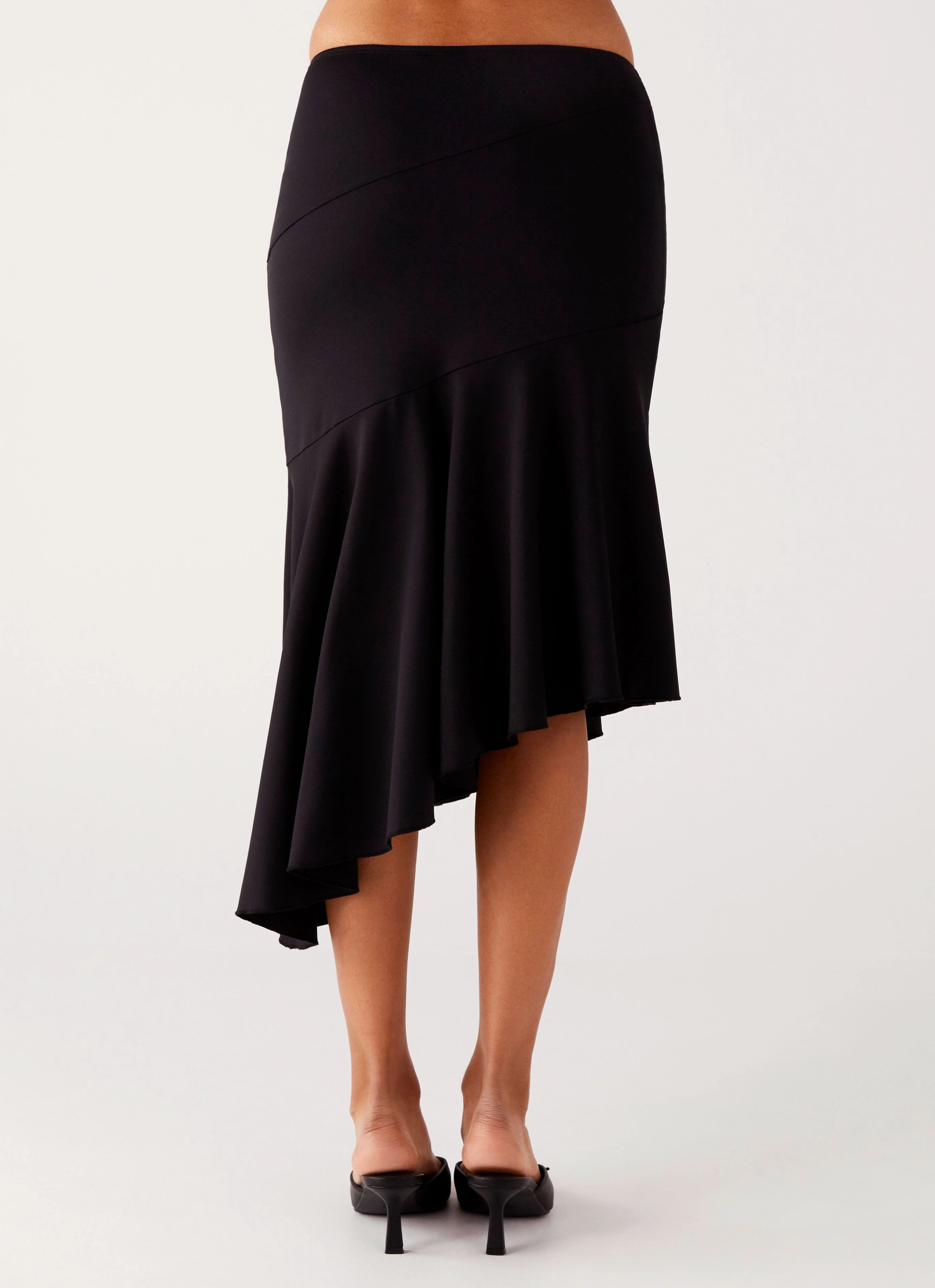 Ultra Soft Inner Layer Wonderlust Midi Skirt - Black