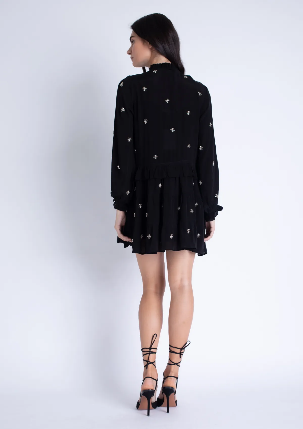 Sleek Tone Ella Rhinestones Mini Dress