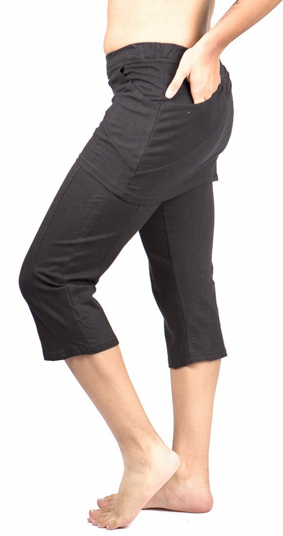 Chilly Day Comfort Skirted Yoga Pants