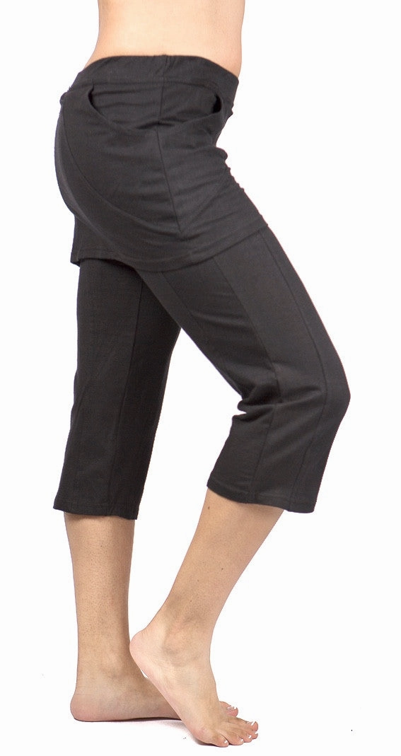 Skirted Yoga Pants Structured Hemline