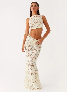 Fiorella Floret Maxi Skirt - Yellow Simple Comfort EcoFriendlyBlend