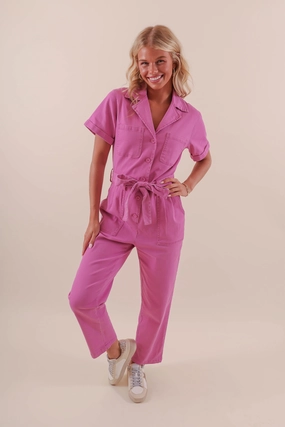 Working On Myself Jumpsuit-Magenta LightweightDesign Non Irritating Seams