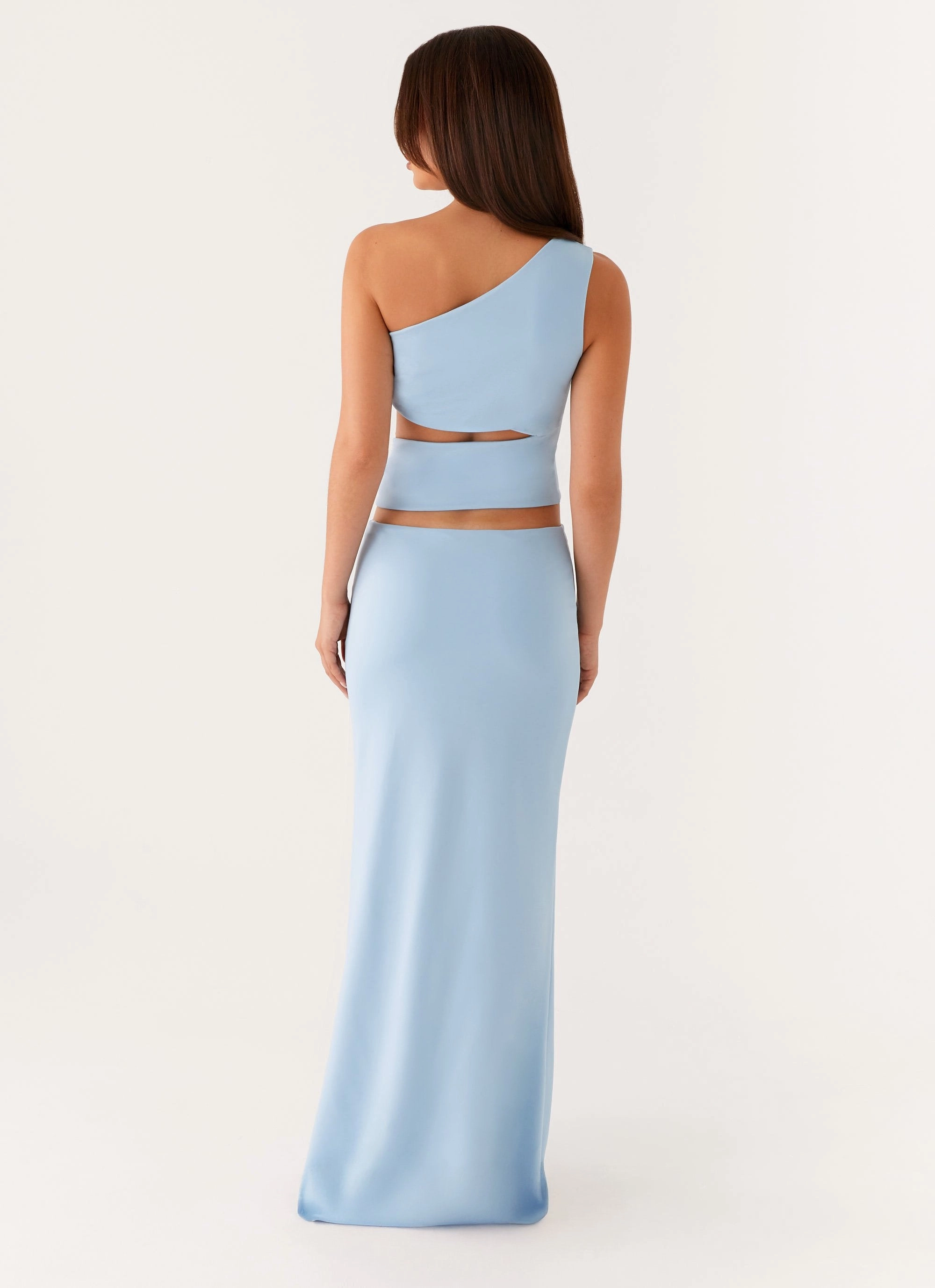 Laylani Cut Out Maxi Dress - Blue Easy Mood