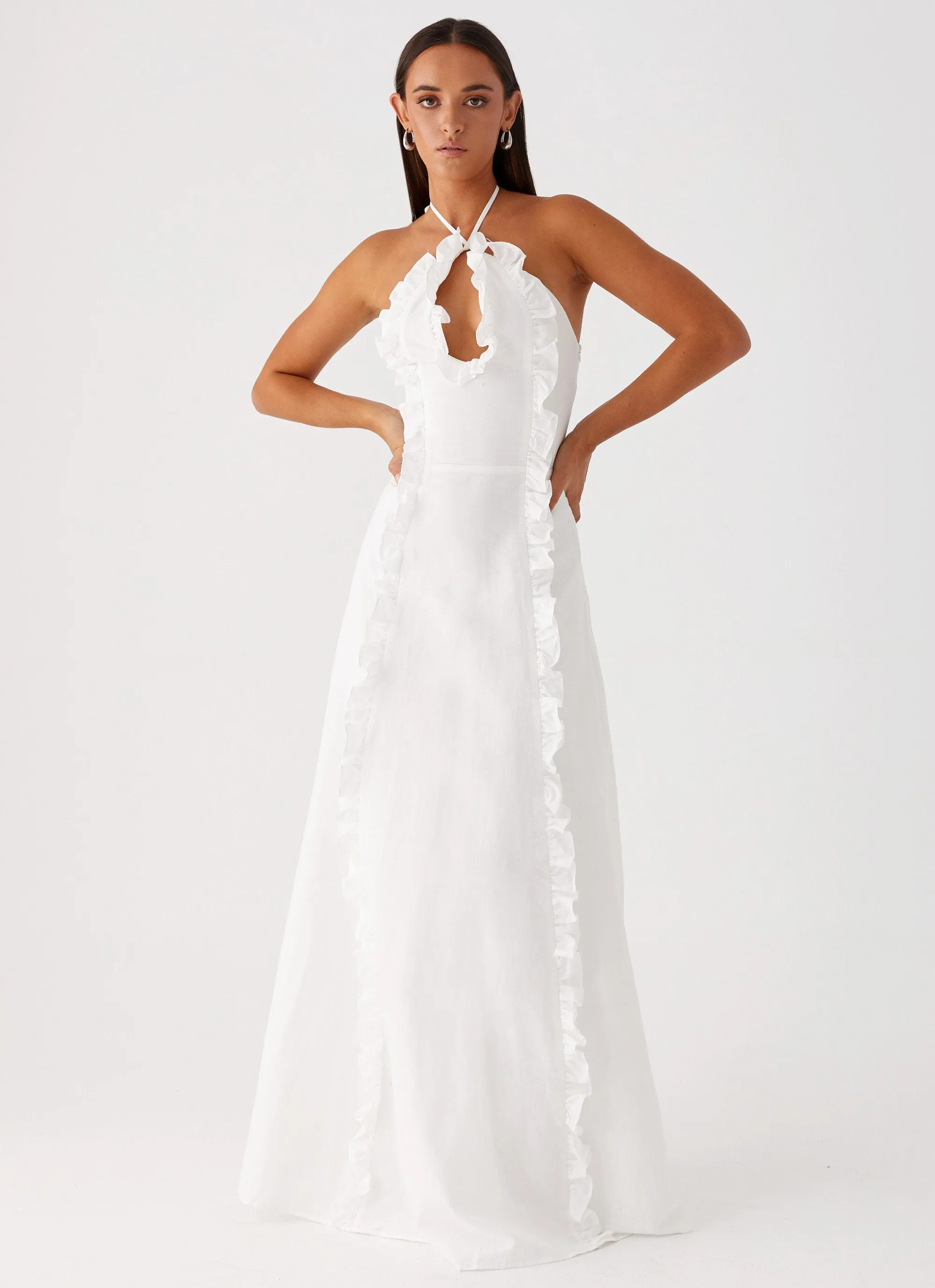 Mariella Maxi Dress - White Flattering Layers Relaxed Vibe