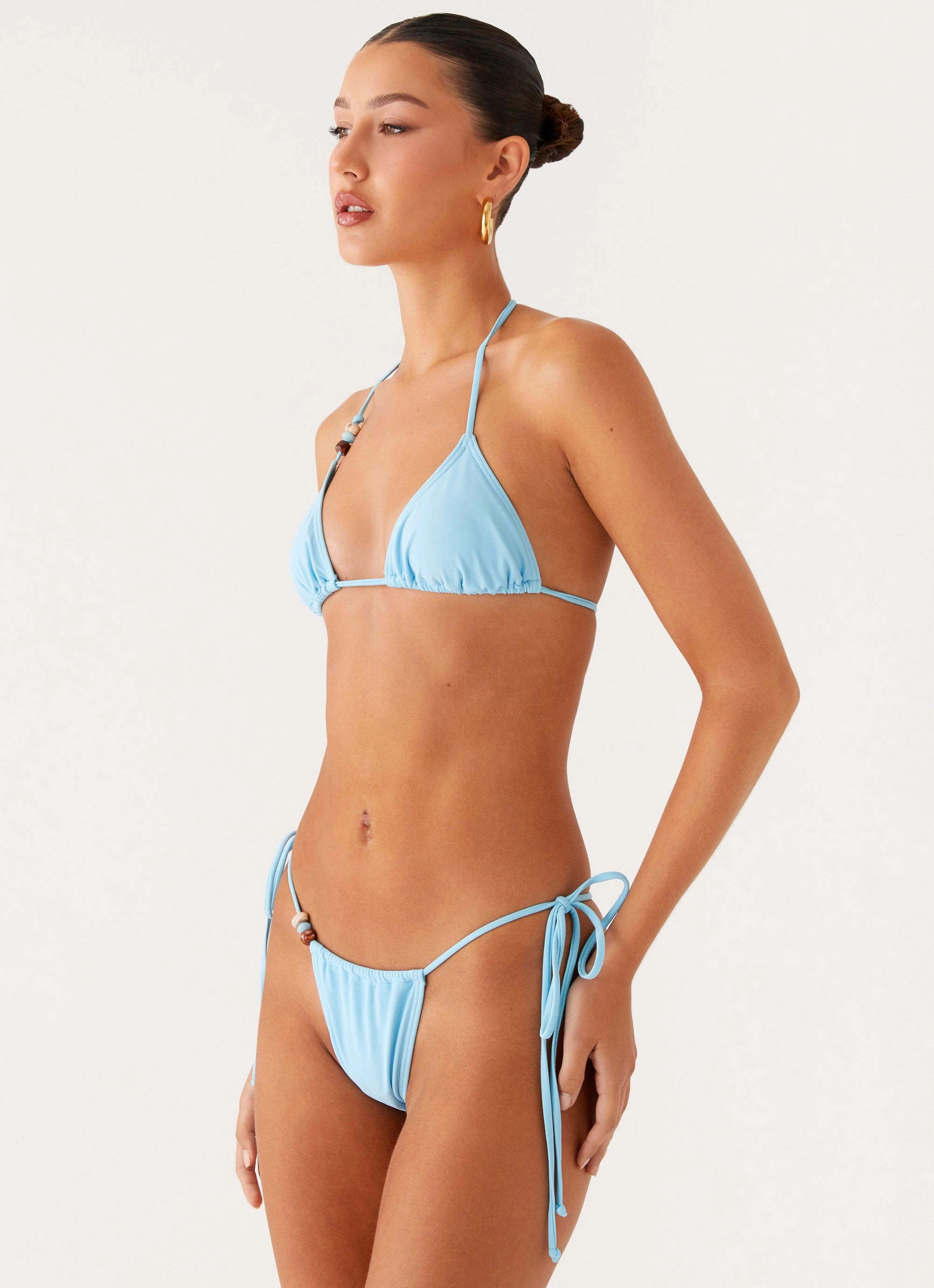 Liona Bead Bikini Bottoms - Turquoise Anatomical Arch Support LayeredTech