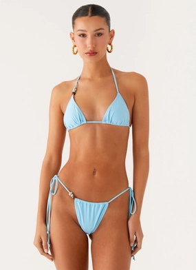 Liona Bead Bikini Bottoms - Turquoise Perimeter Edge Protection