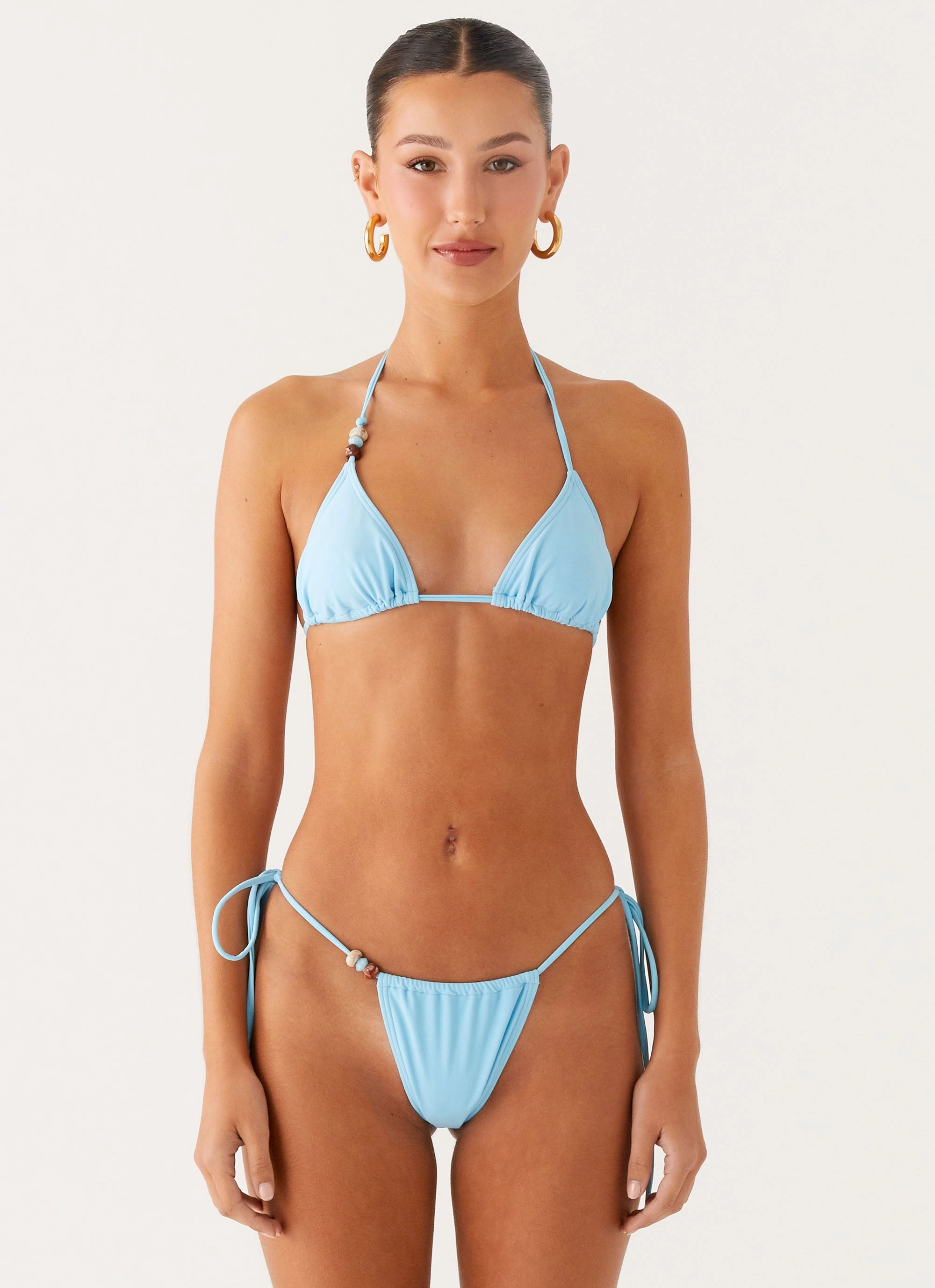 Liona Bead Bikini Bottoms - Turquoise OdorNeutralizing Tech FlexibleJointArticulation