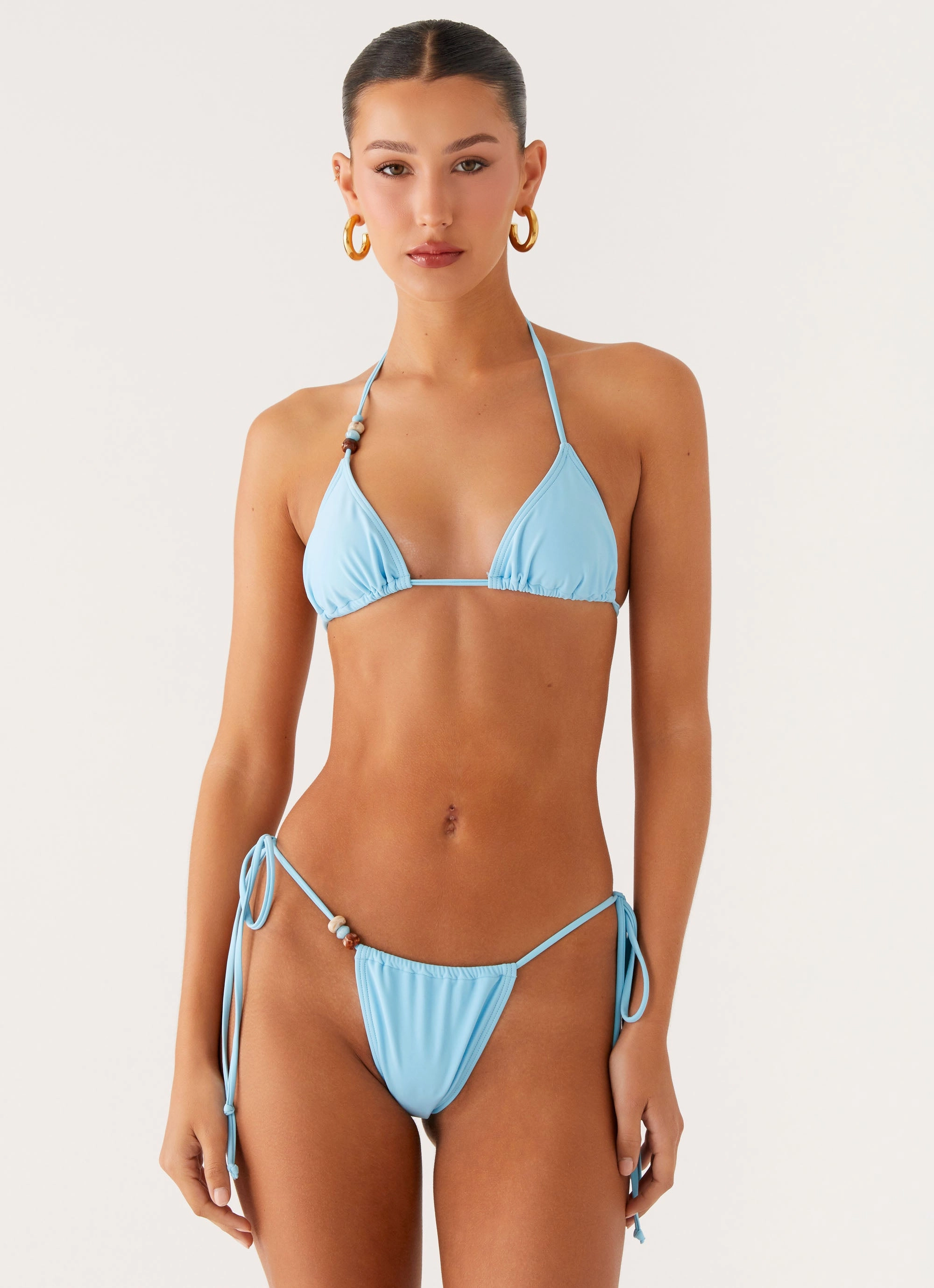 Liona Bead Bikini Bottoms - Turquoise Perimeter Edge Protection