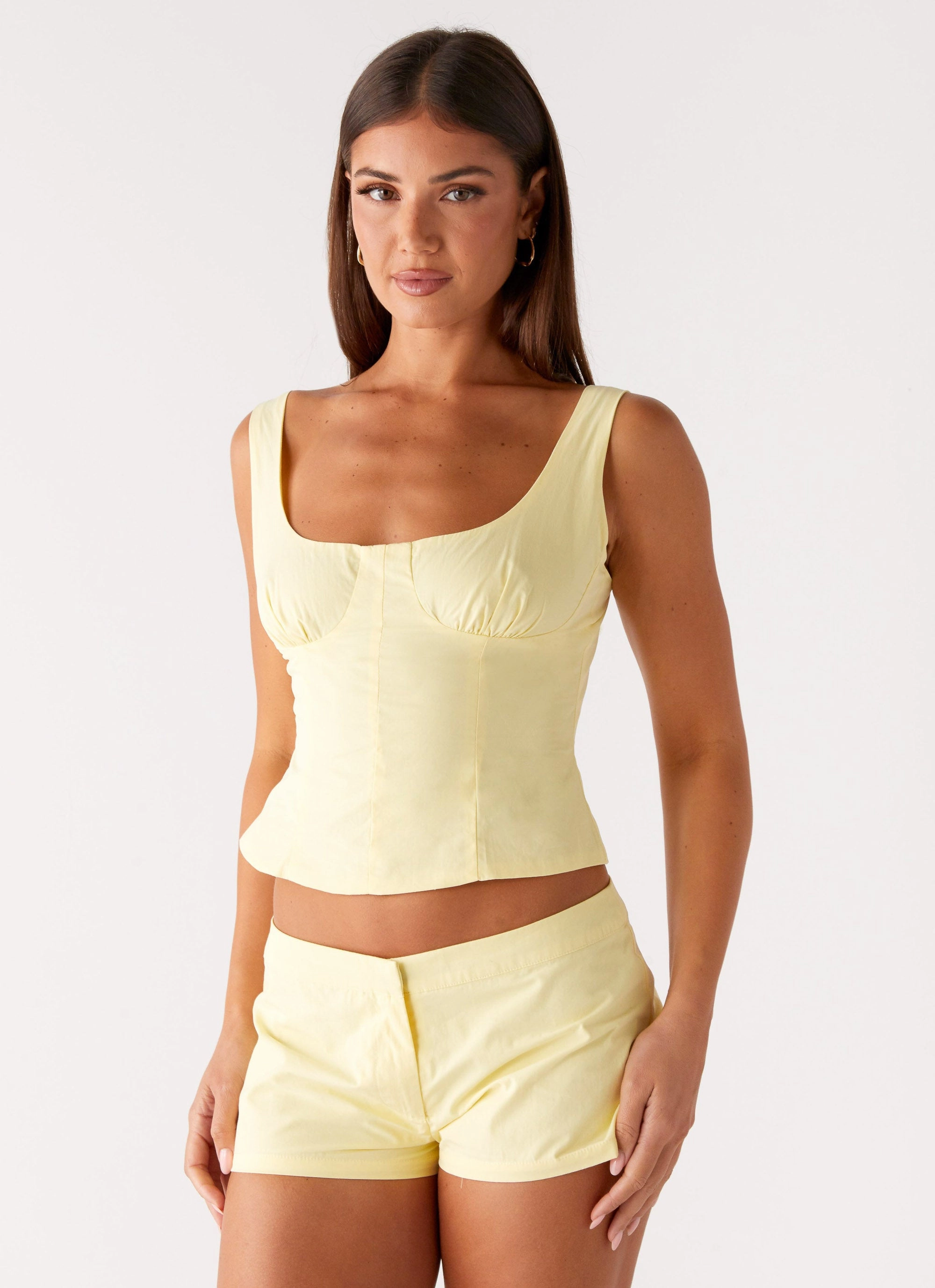 Coastline Bustier Top - Yellow SolarReflectiveFinish