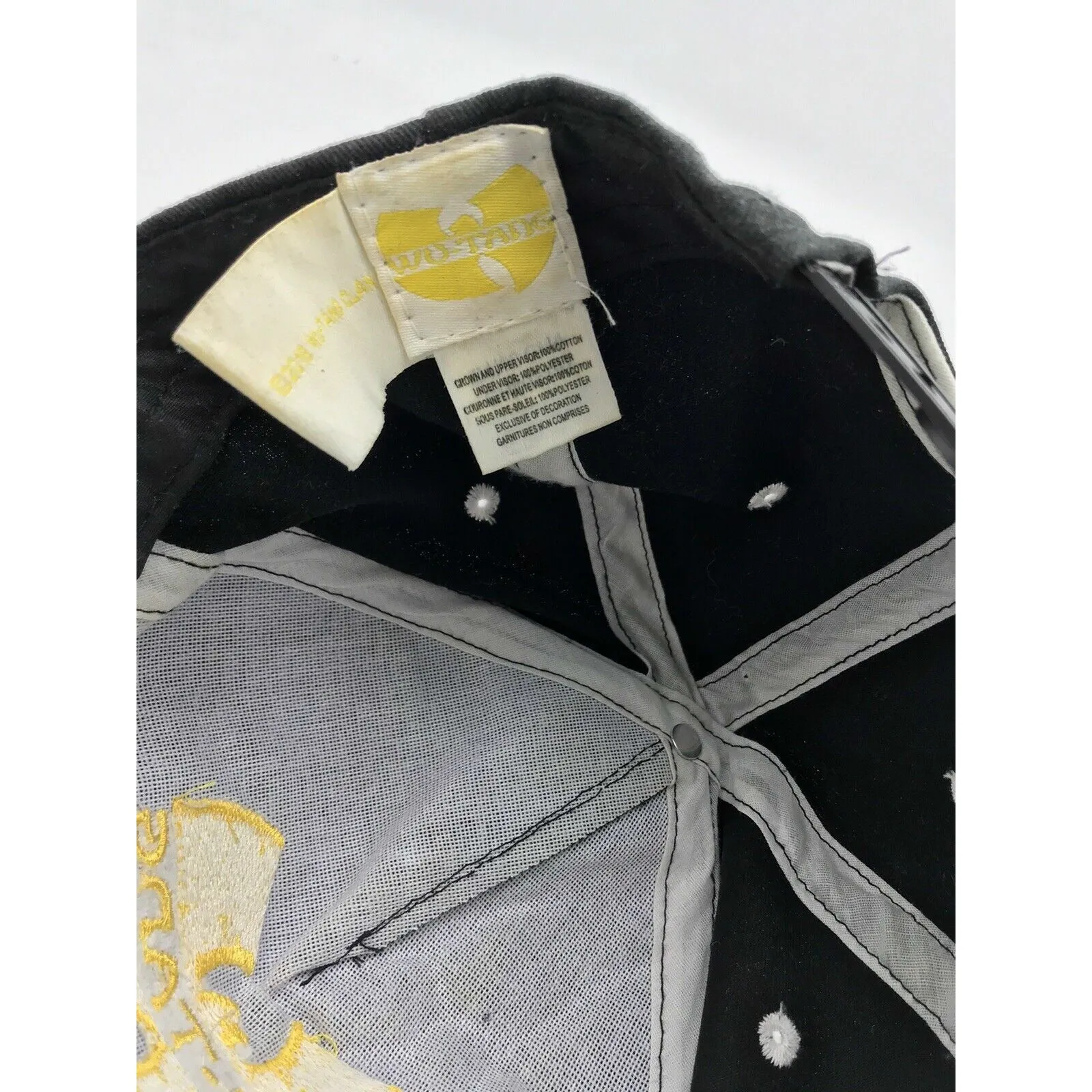 Wu-Tang Clan Gold Embroidered Logo Hat/Cap