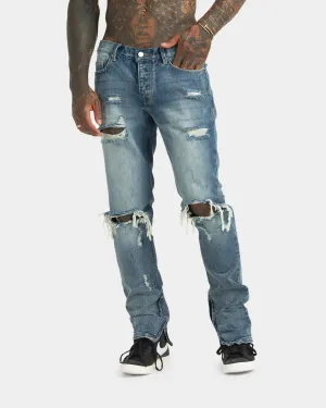 XXIII Blown Out Knee Jeans Blue