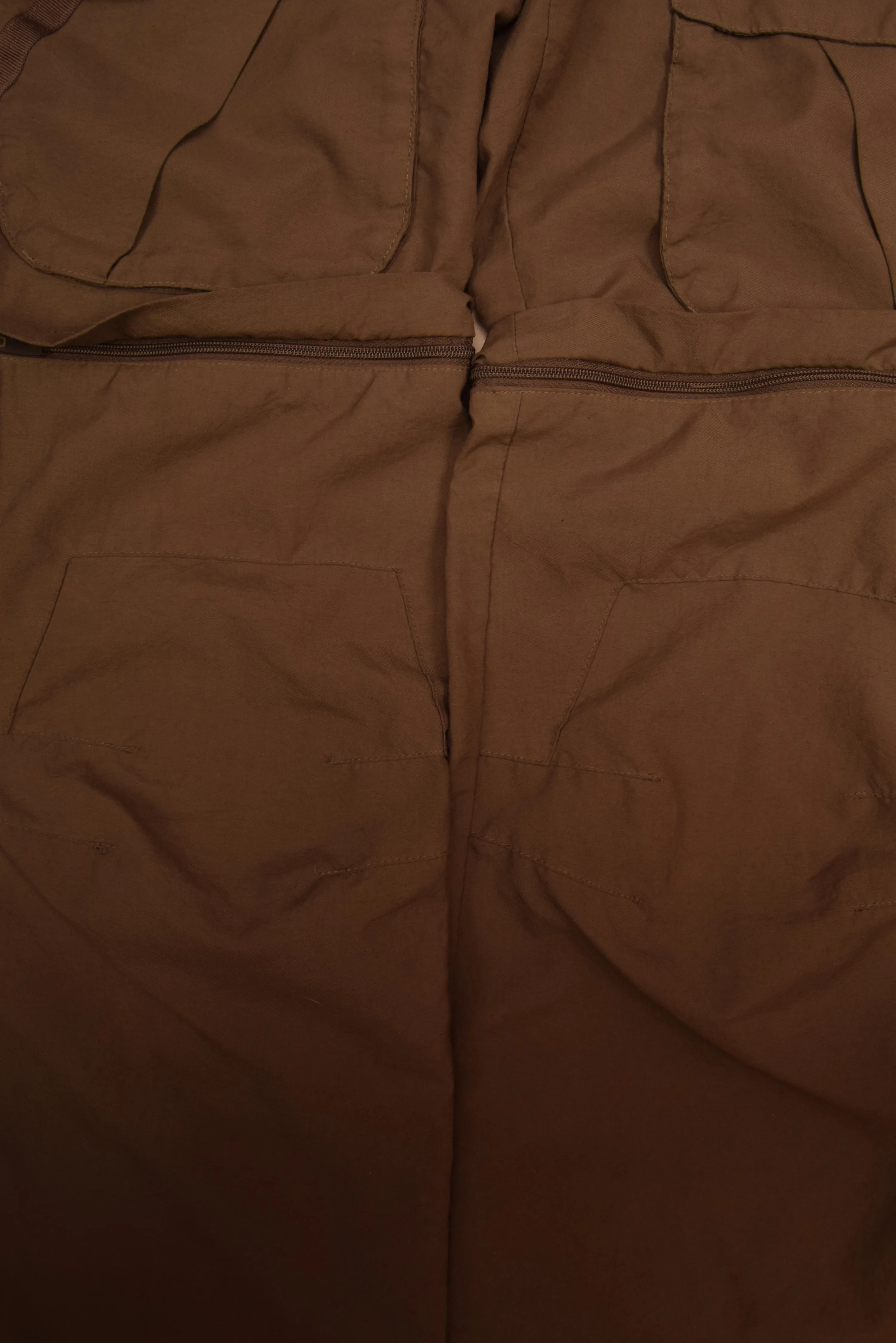 Y2K Nike ACG Trail Hiking Zipoff Cargo Pants Size S Technical Gorpcore Outdoor Low Waist Multi Pocket Polyester Women  Brown