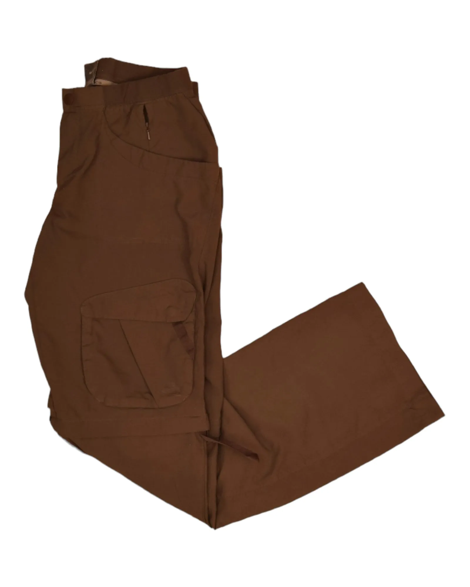 Y2K Nike ACG Trail Hiking Zipoff Cargo Pants Size S Technical Gorpcore Outdoor Low Waist Multi Pocket Polyester Women  Brown