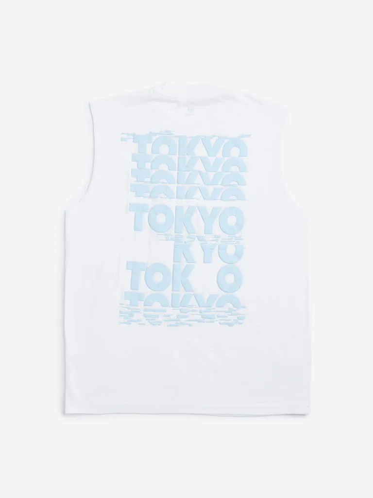 Y&F Kids Off-White Printed T-Shirt