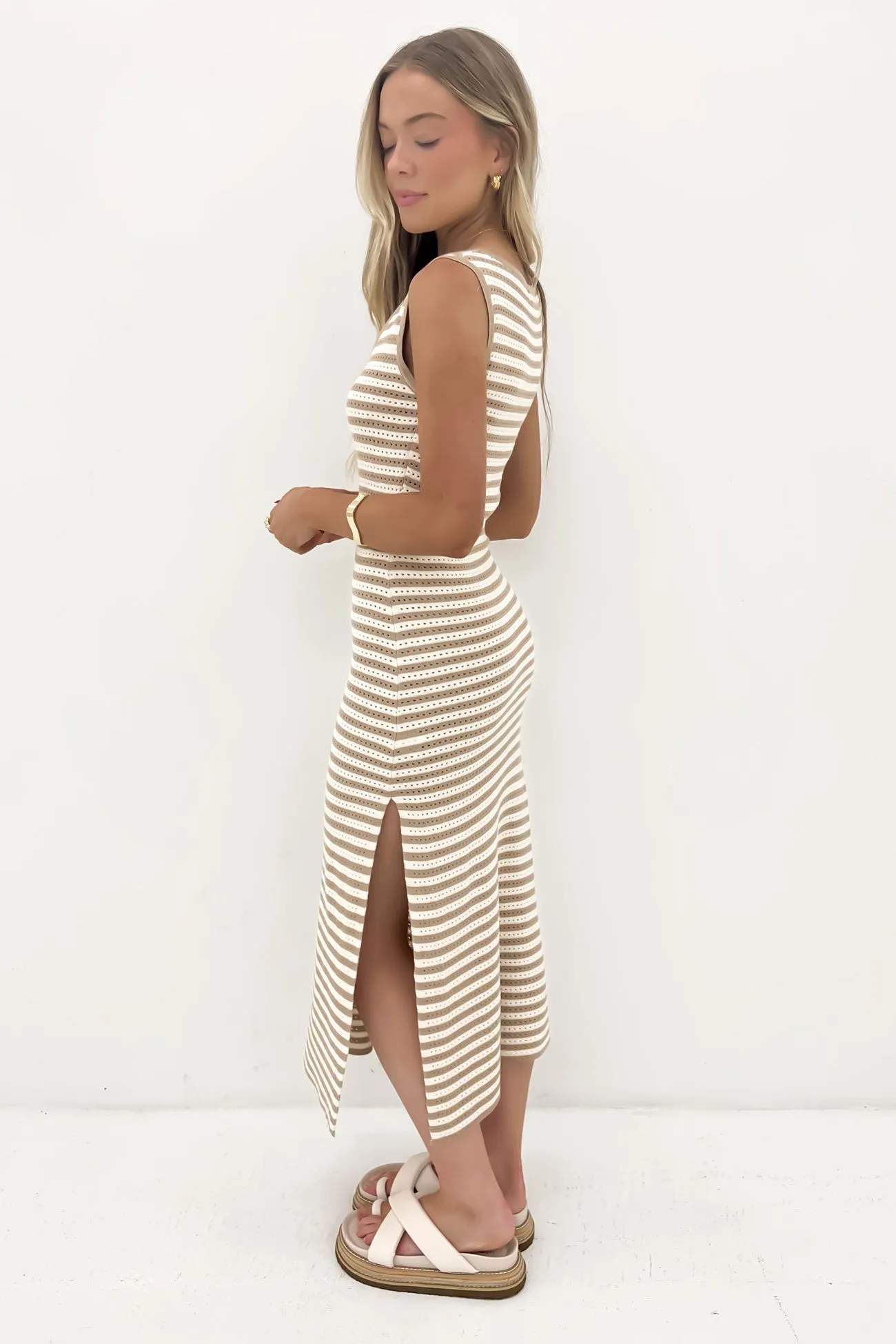 Yang Midi Dress Beige