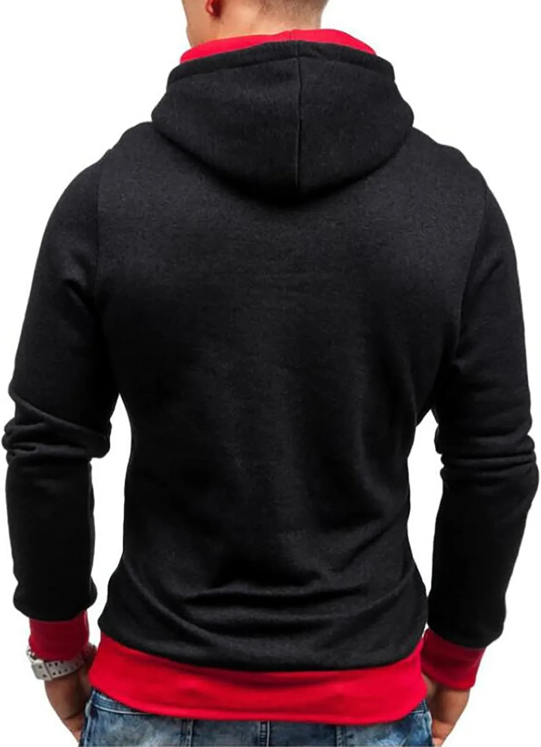 Ymosrh Mens Jackets Men's Casual Camouflage Sports Sweatshirt Long Sleeve Zipper Hooded Jacket Coat for Men