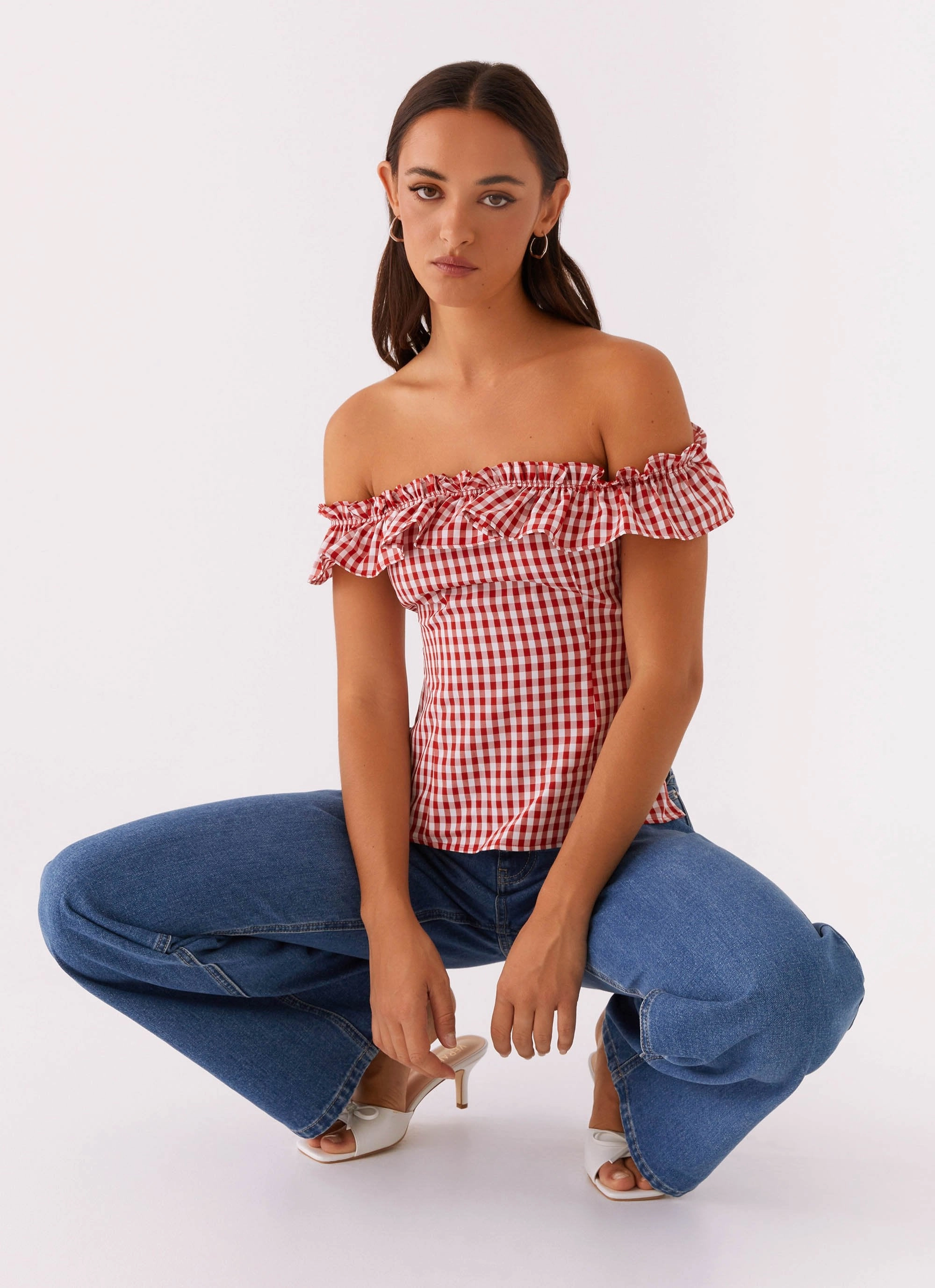 Summer Style Gwyneth Top - Red Gingham