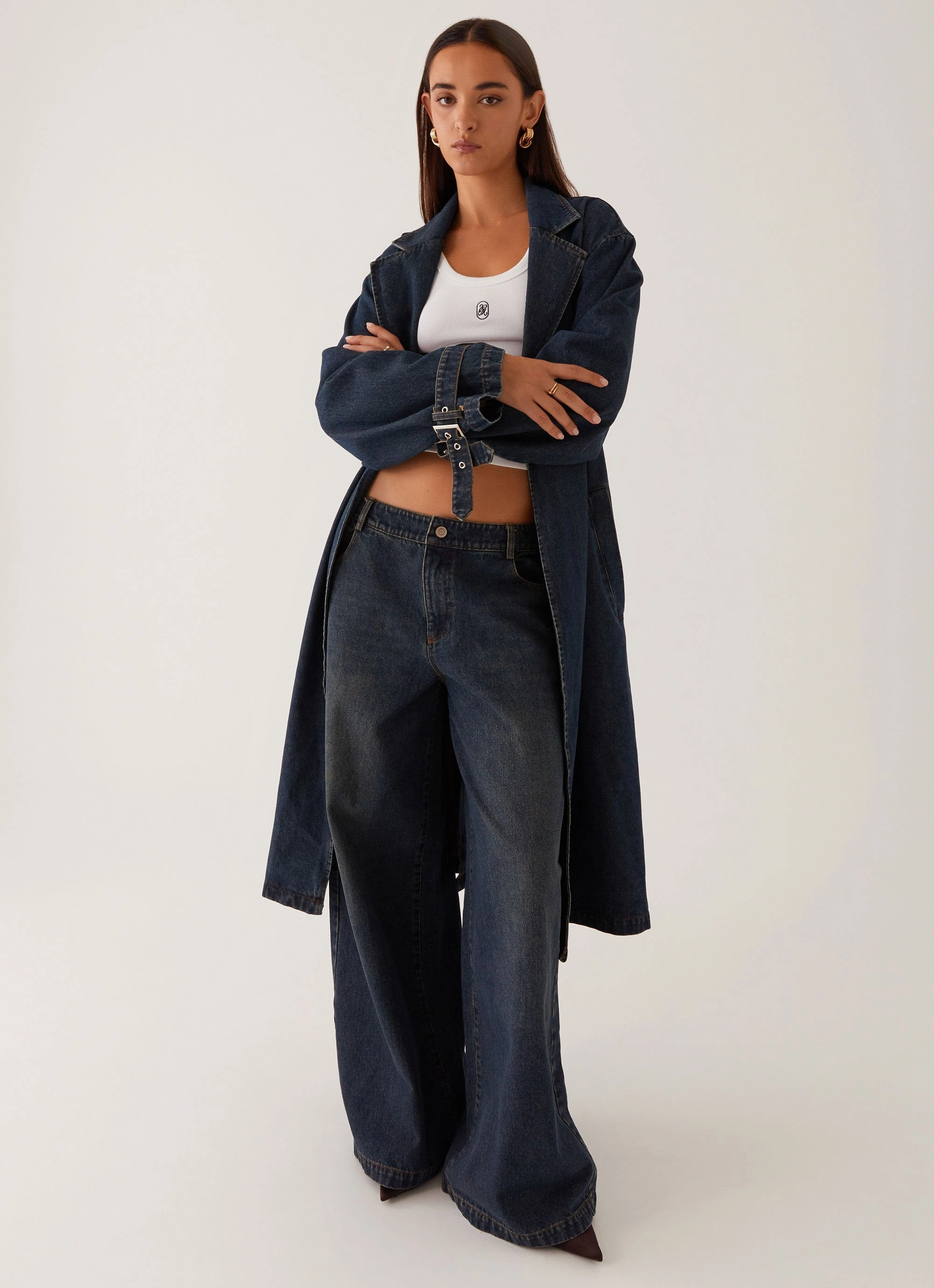 InterchangeablePanels Yosemite Oversized Trench Coat - Blue