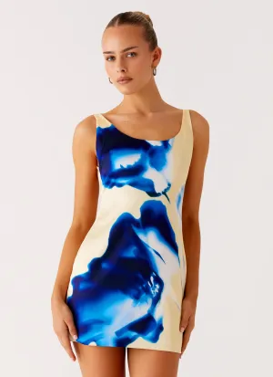 Statement Neck You Know Me Mini Dress - Heirloom Floral