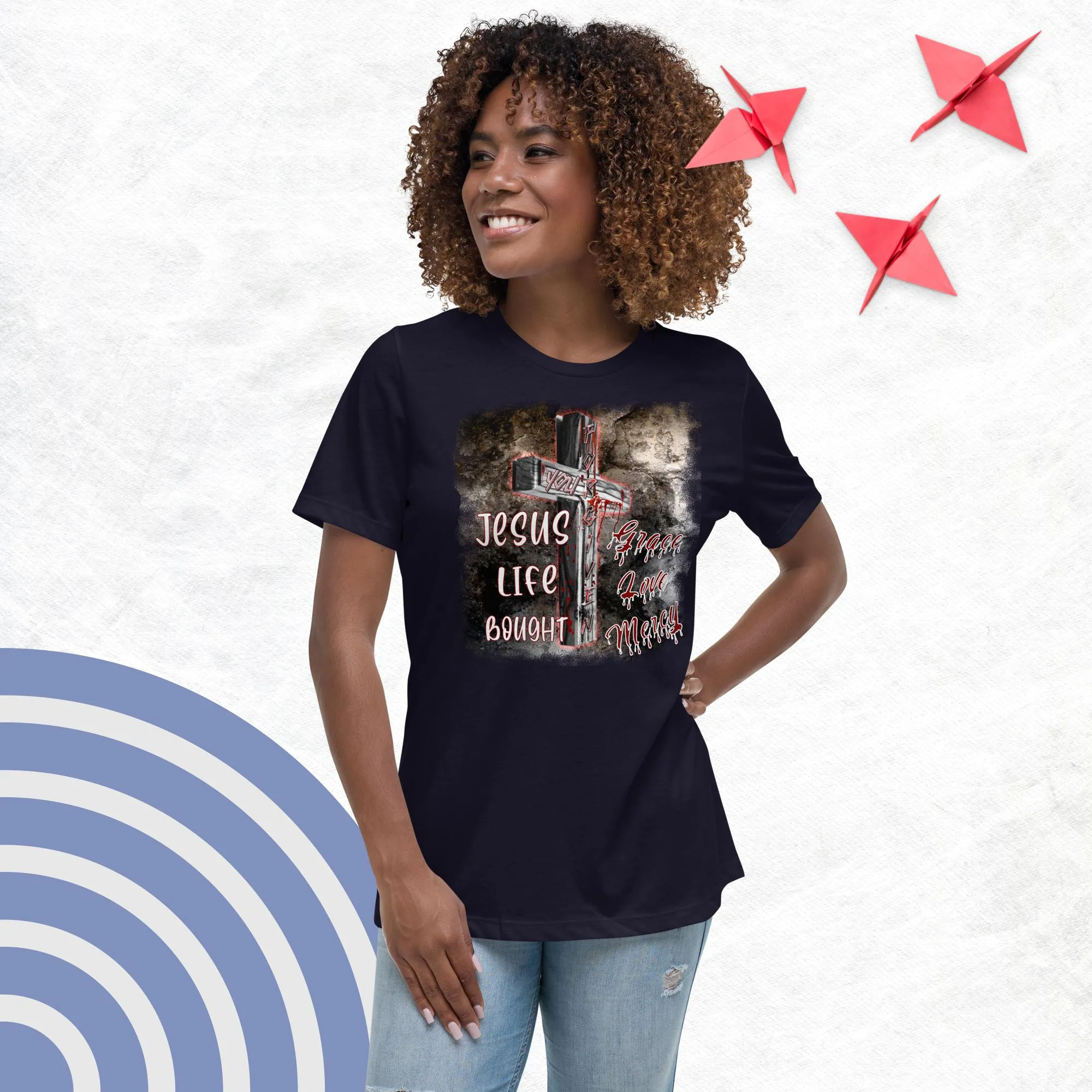 You're Forgiven By the Blood of Jesus - Women's Relaxed T-Shirt