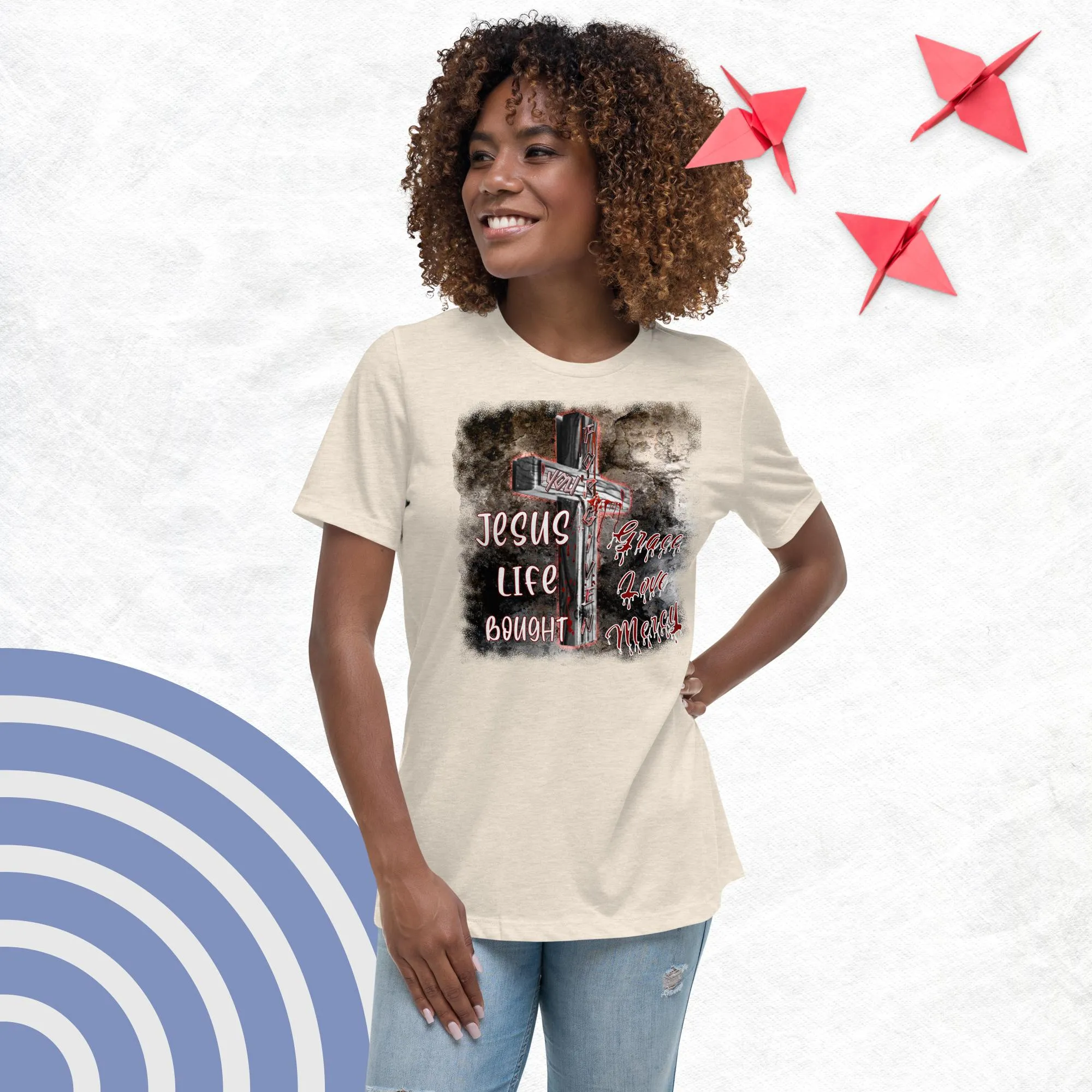You're Forgiven By the Blood of Jesus - Women's Relaxed T-Shirt