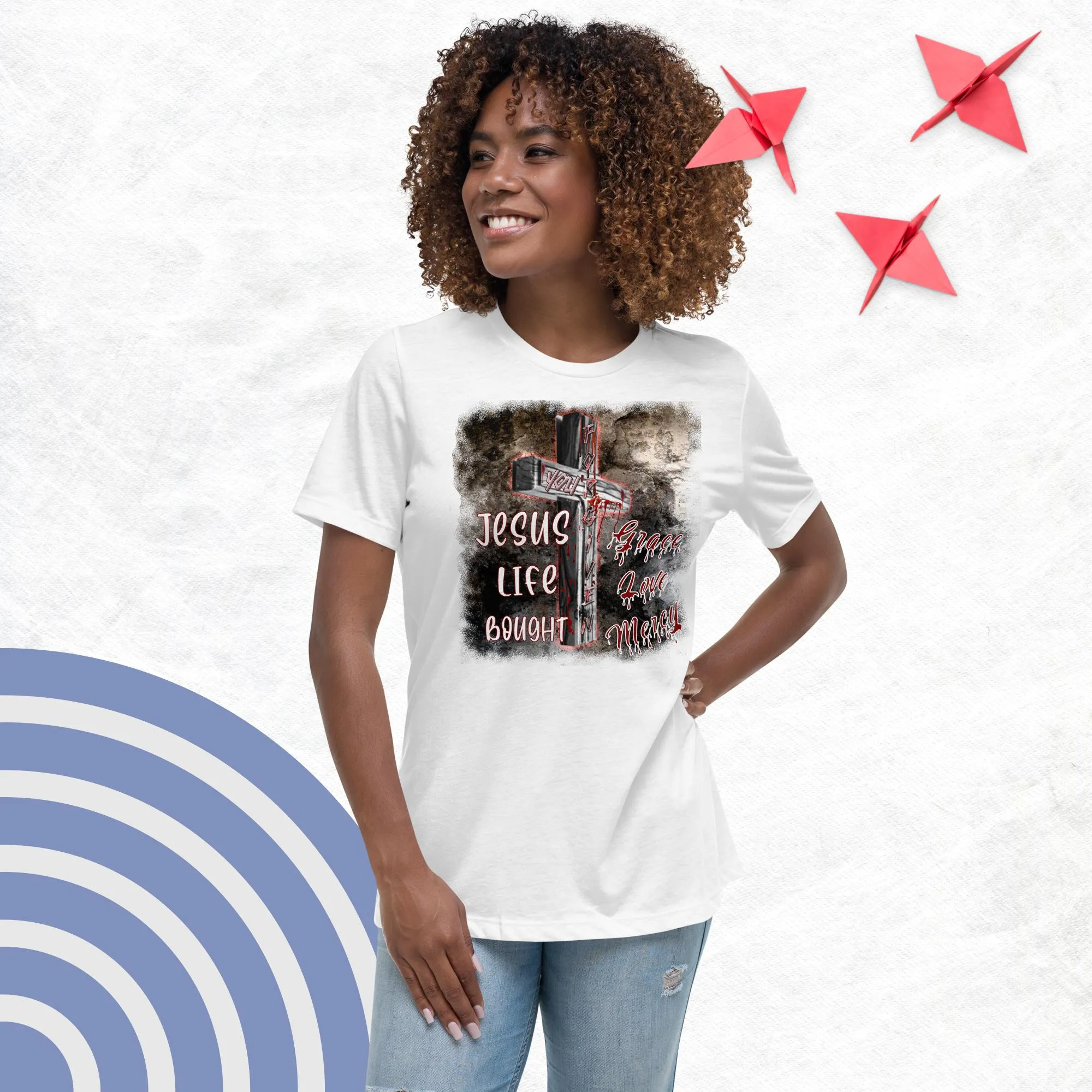 You're Forgiven By the Blood of Jesus - Women's Relaxed T-Shirt