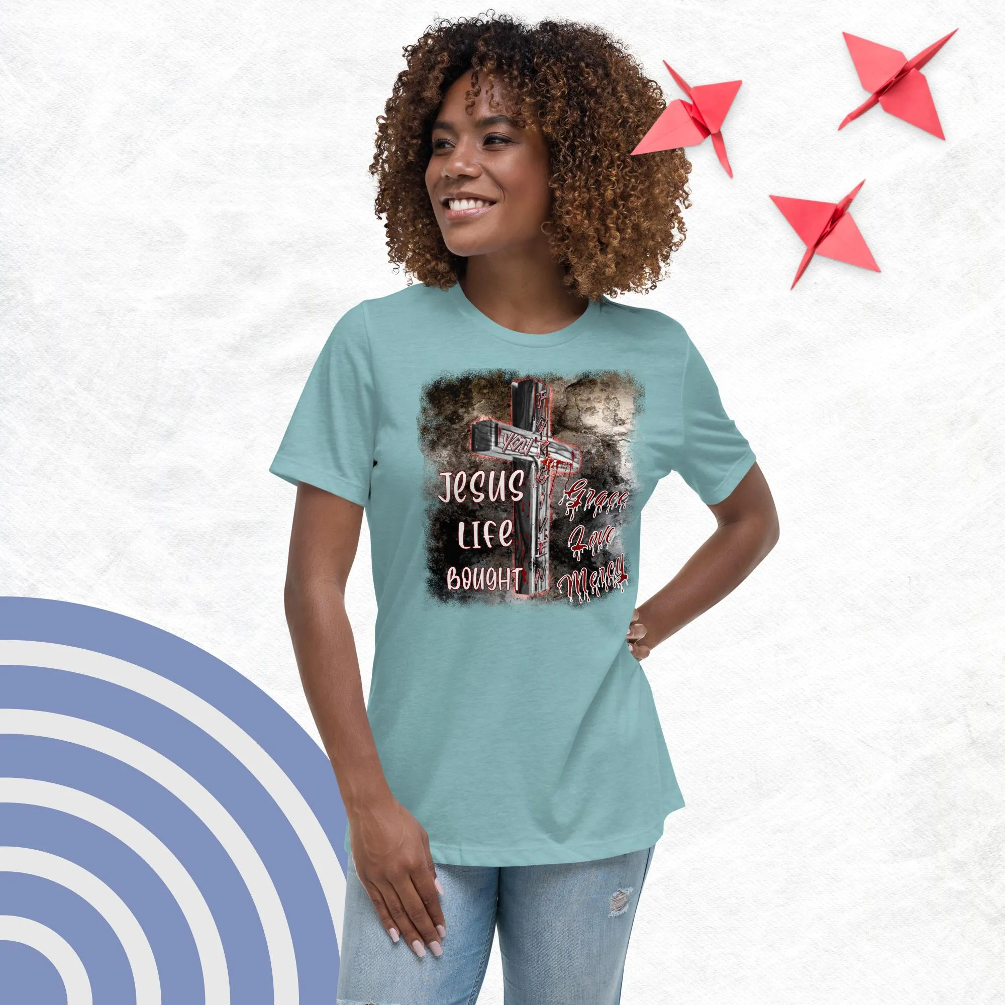 You're Forgiven By the Blood of Jesus - Women's Relaxed T-Shirt