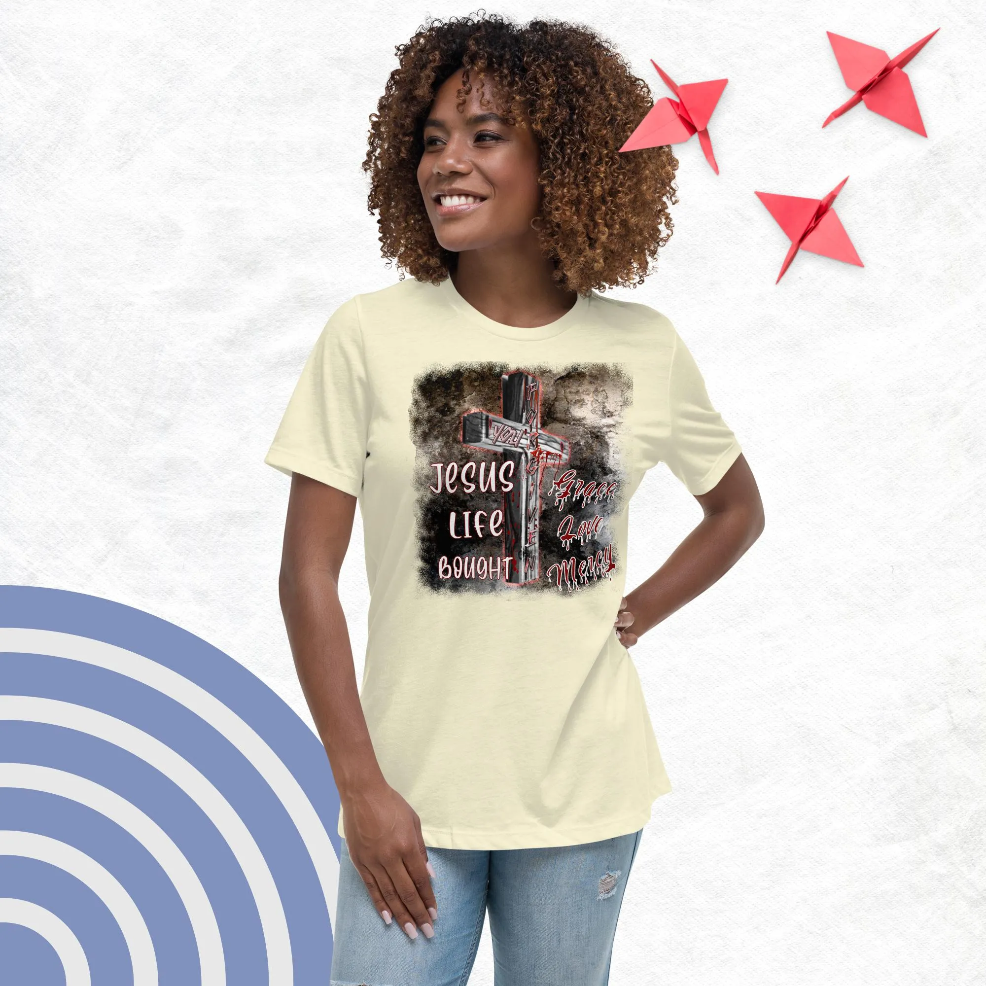 You're Forgiven By the Blood of Jesus - Women's Relaxed T-Shirt