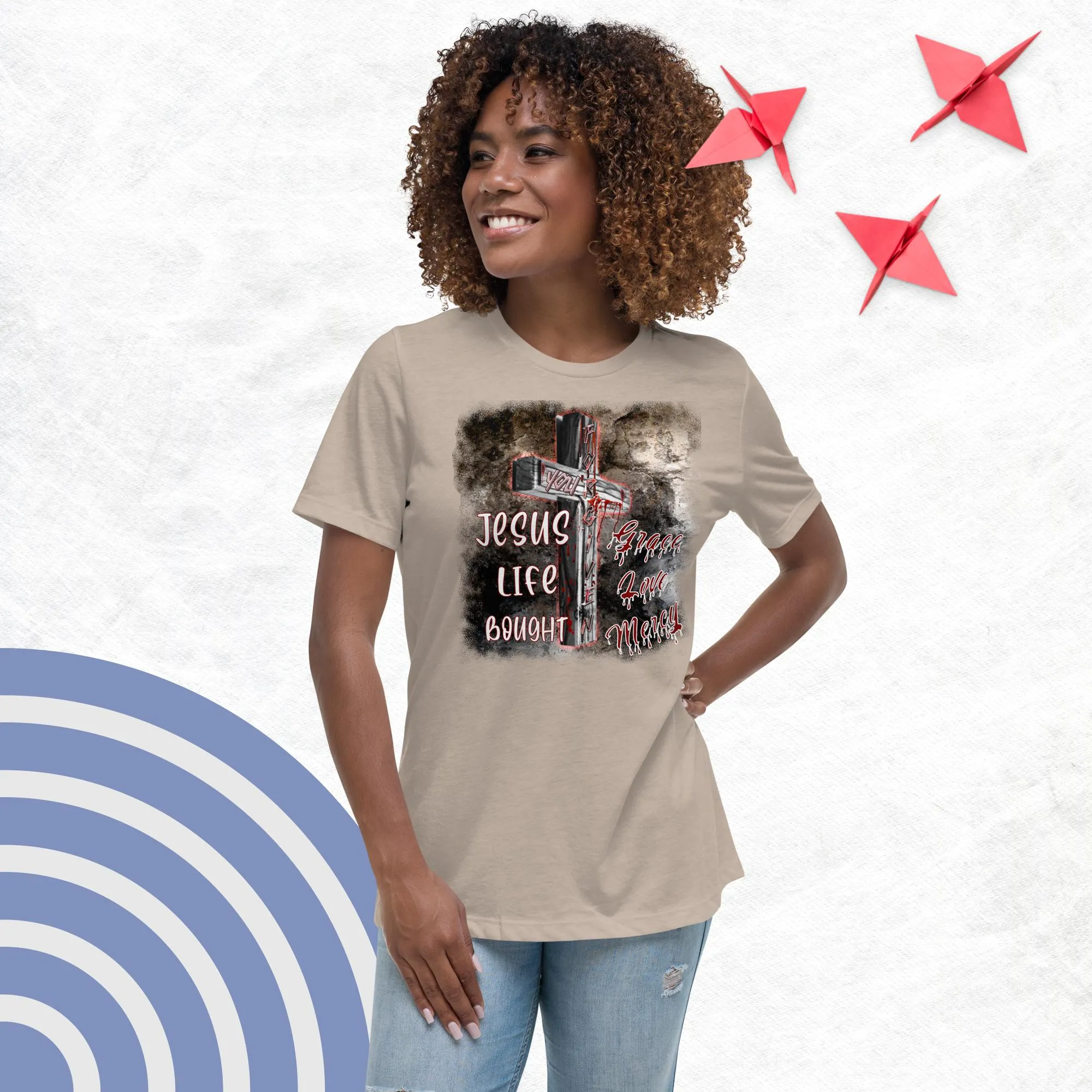 You're Forgiven By the Blood of Jesus - Women's Relaxed T-Shirt