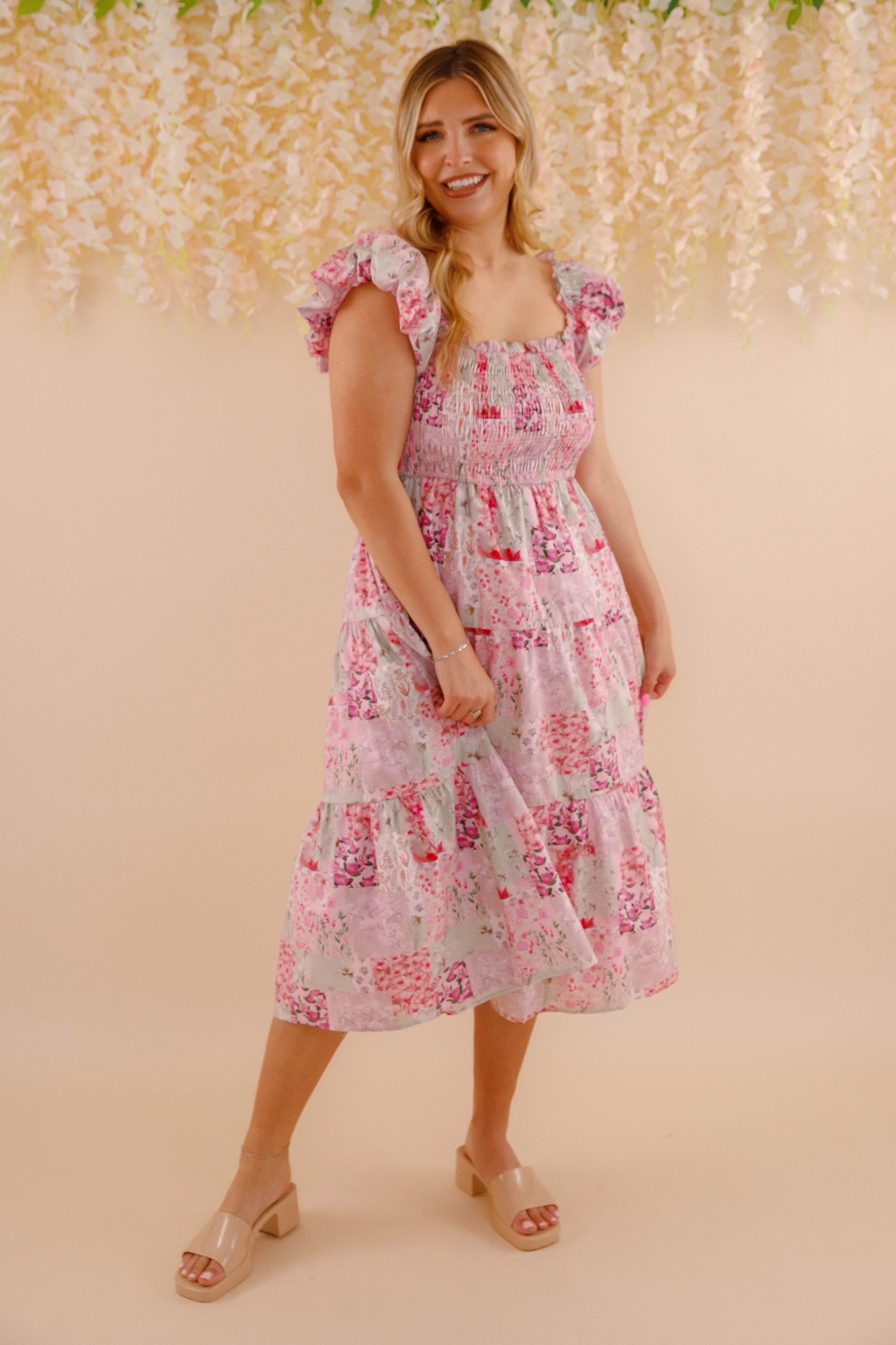 Play On Words Midi Dress plus-size Flattering Shape Look
