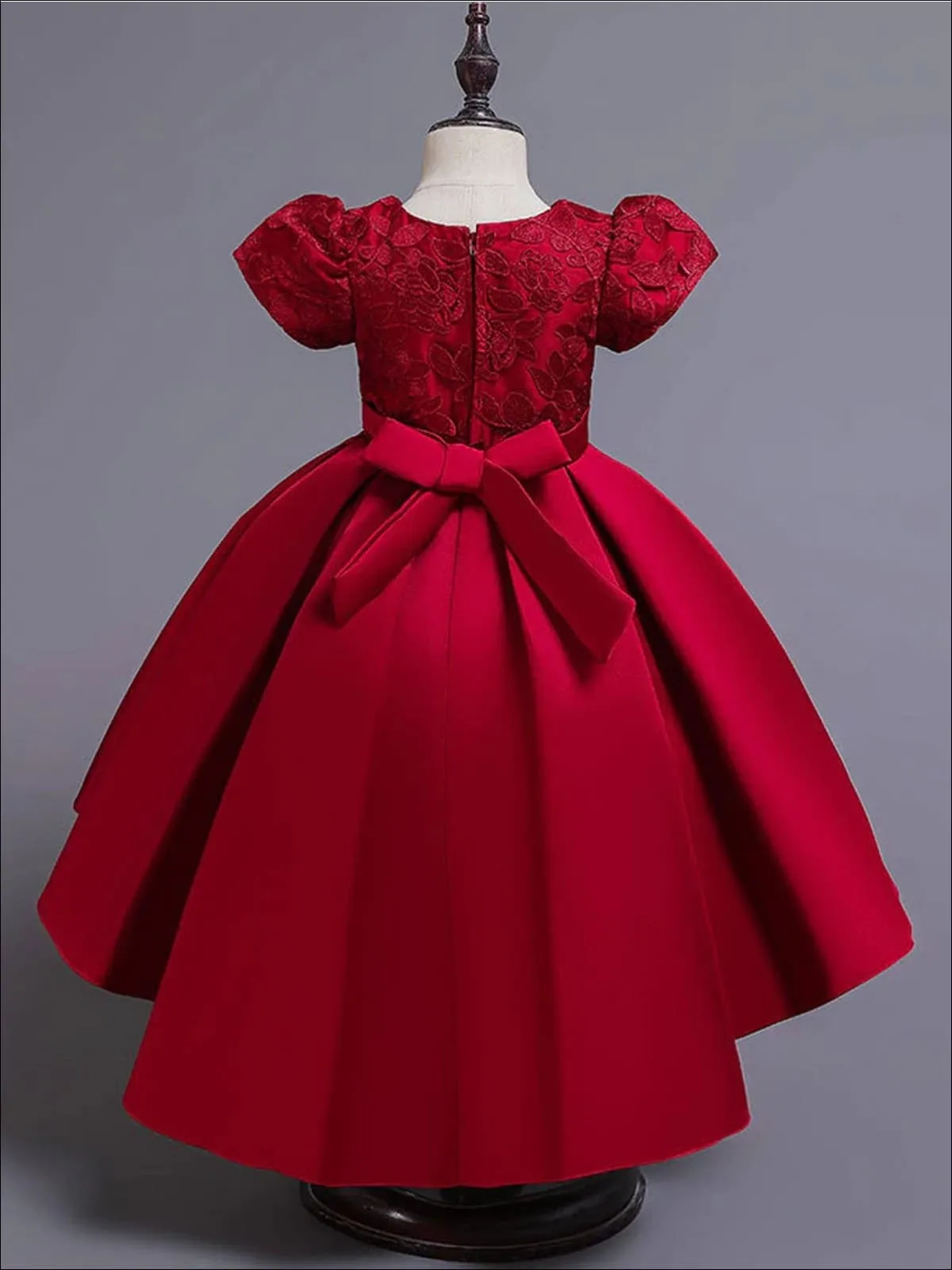 Yuletide Ball Embroidered Hi-Lo Holiday Dress