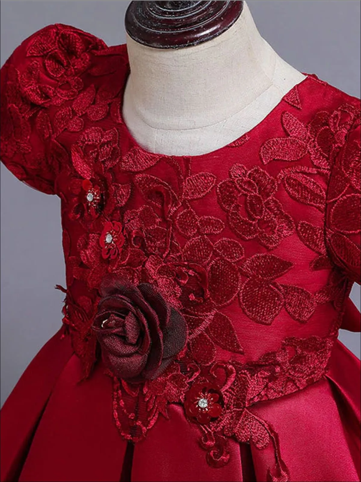 Yuletide Ball Embroidered Hi-Lo Holiday Dress