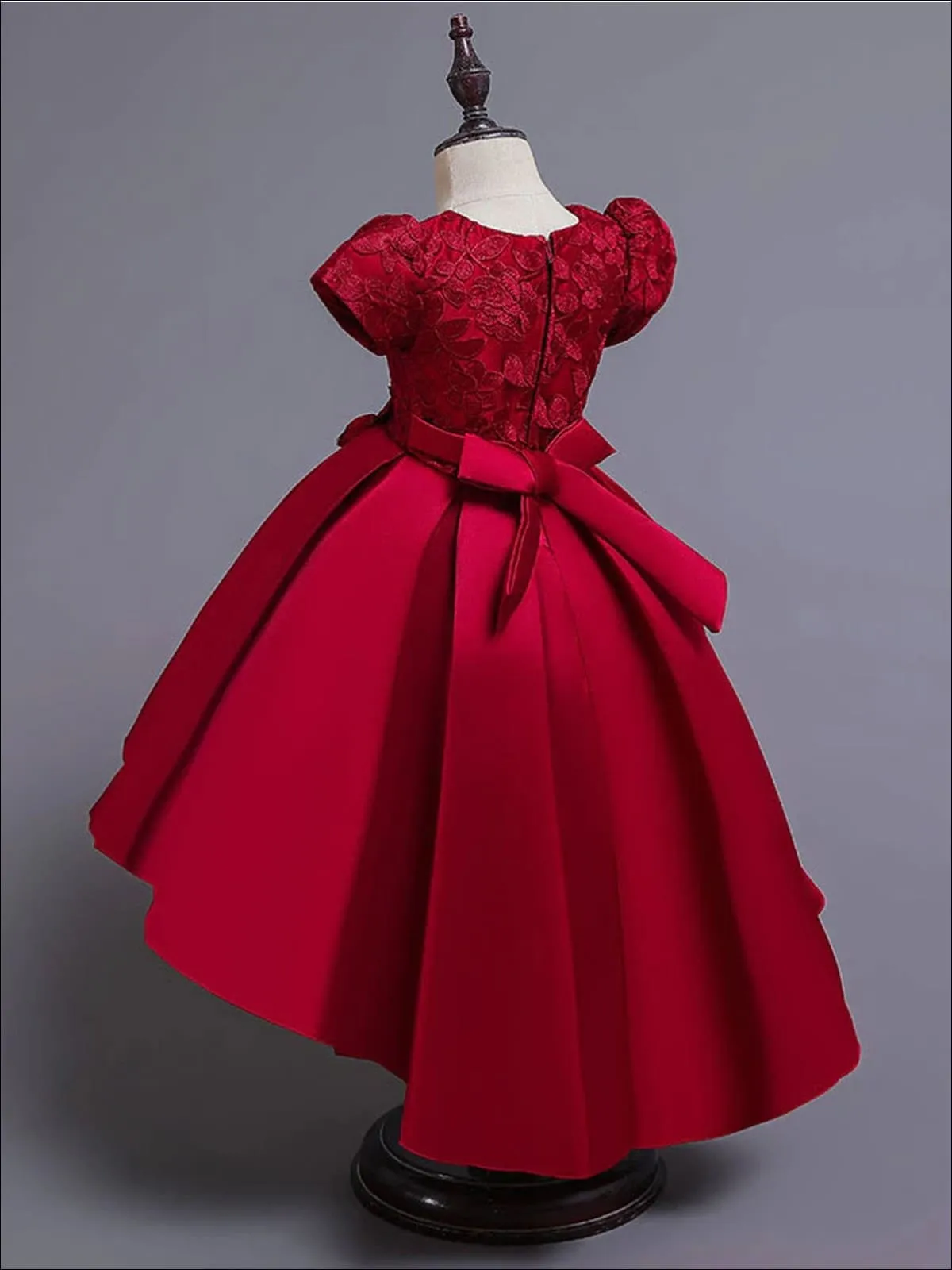 Yuletide Ball Embroidered Hi-Lo Holiday Dress